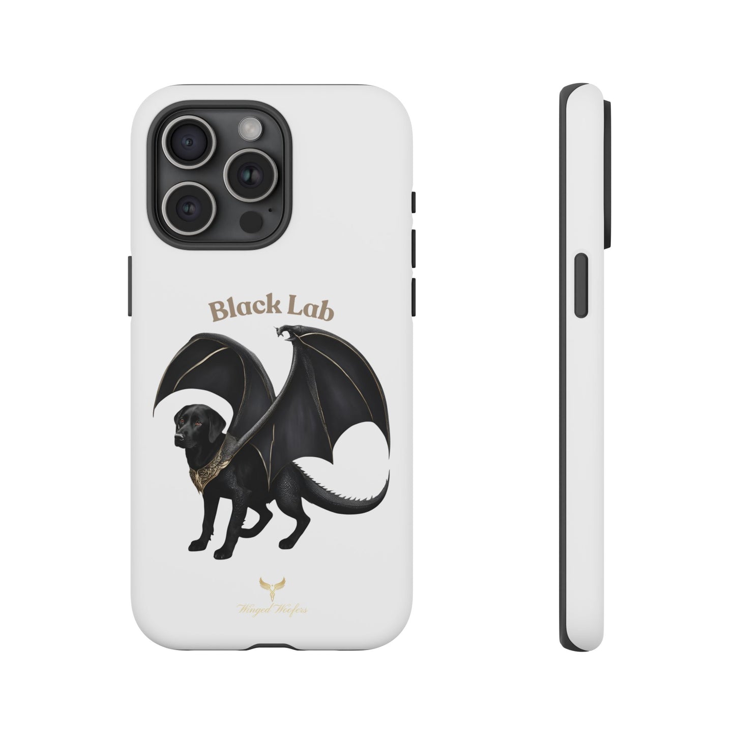 Black Labrador Dragon Case - Tough Phone Case for Pet Lovers