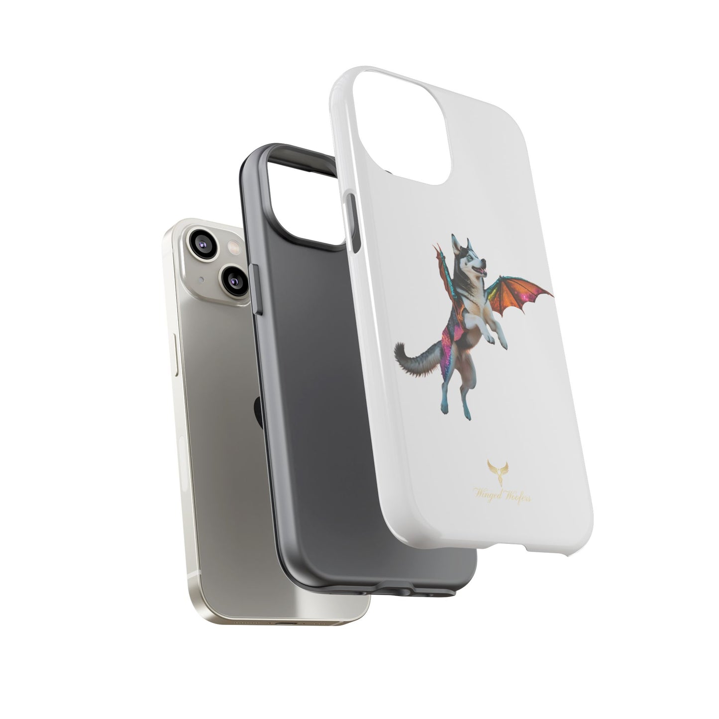 Magical Husky Pet Phone Case - Winged Dog Design | Tough Cases | Unique Animal Lover Gift