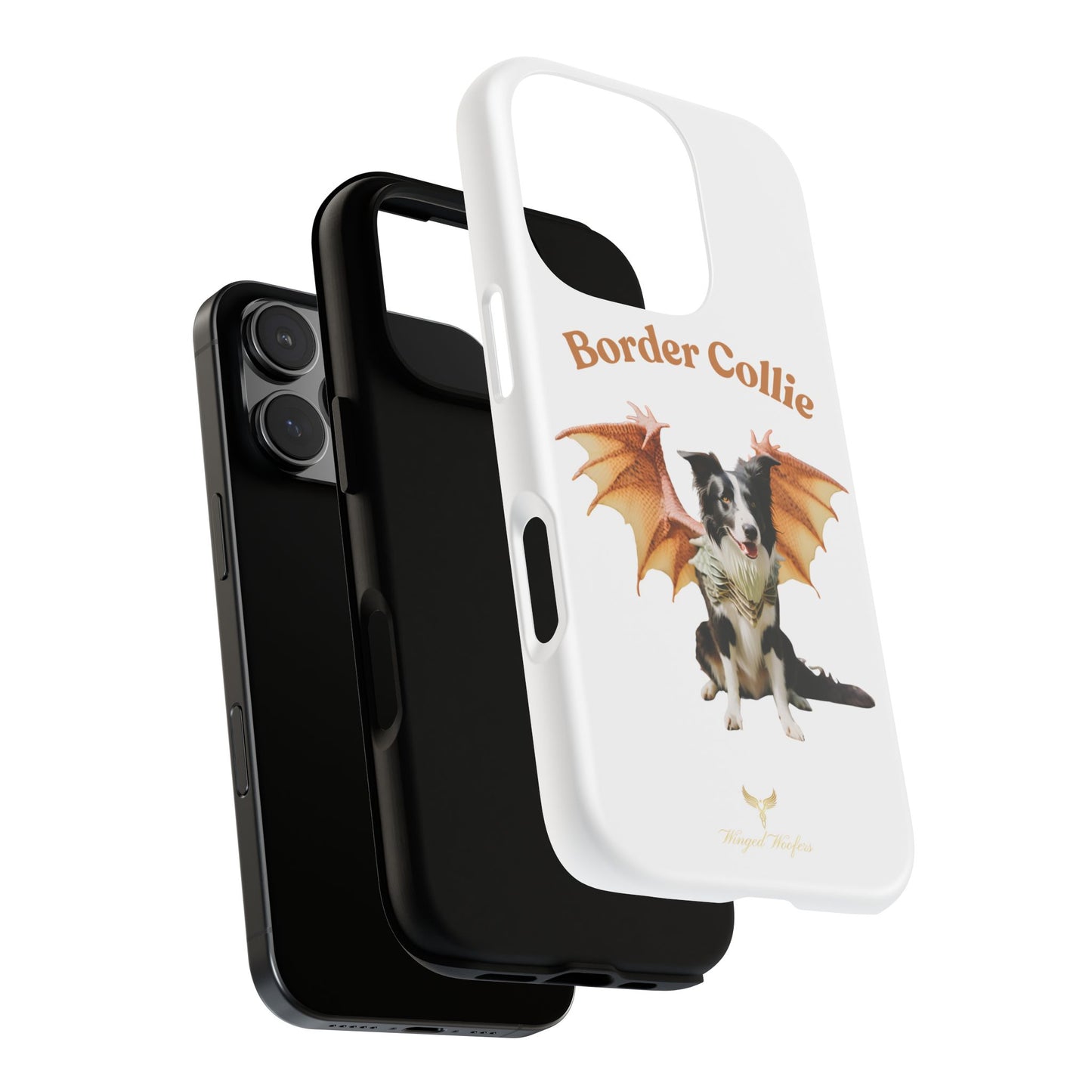 Border Collie Dragon Phone Case - Tough Cases for Dog Lovers