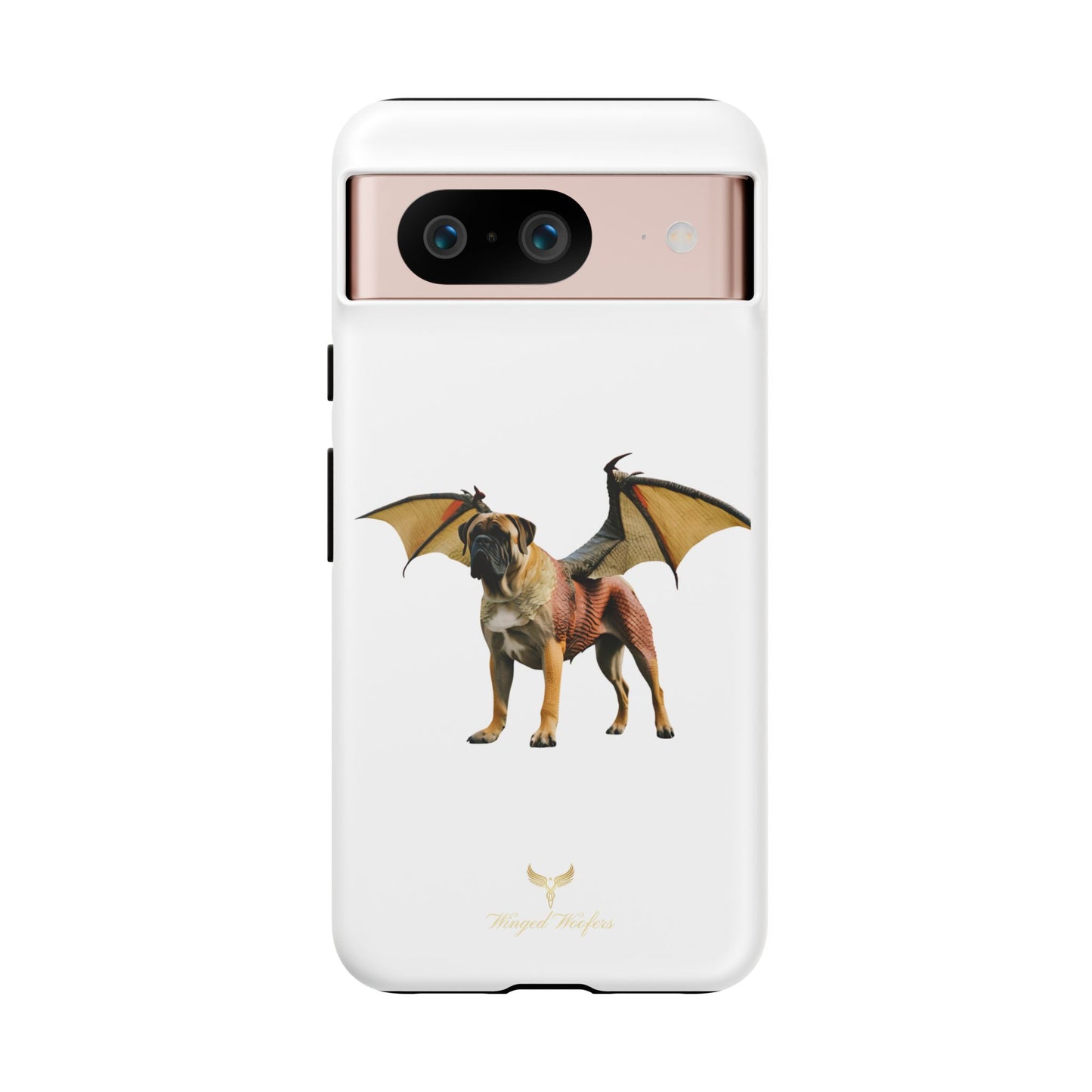 Fantasy Bullmastiff Dog Dragon Phone Case - Tough Cases with Winged Design