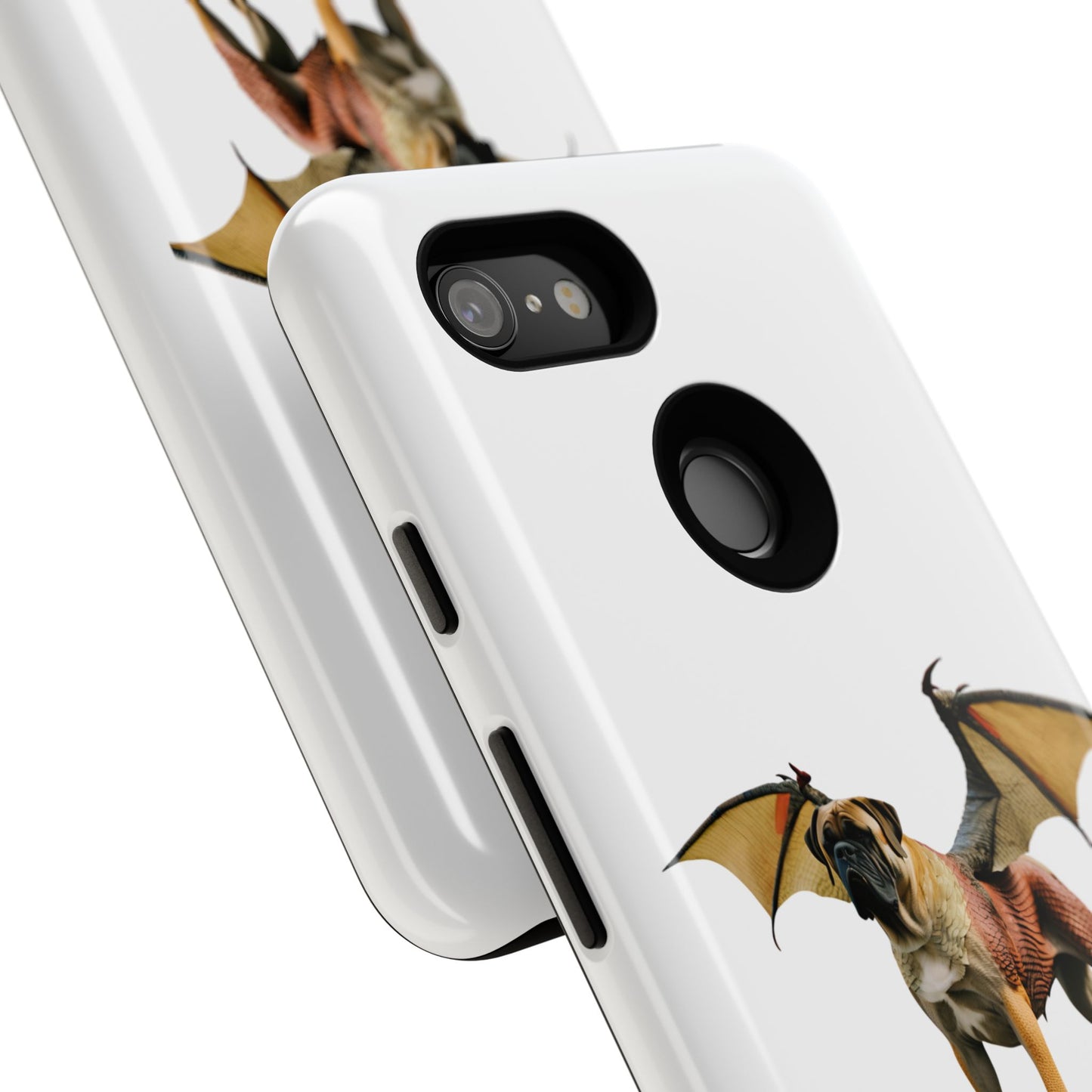 Fantasy Bullmastiff Dog Dragon Phone Case - Tough Cases with Winged Design