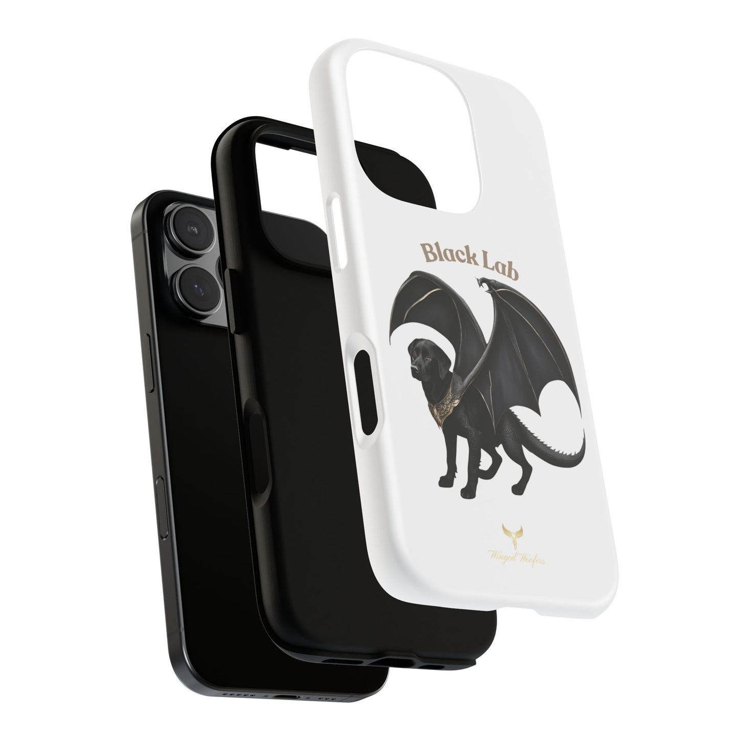 Black Labrador Dragon Case - Tough Phone Case for Pet Lovers