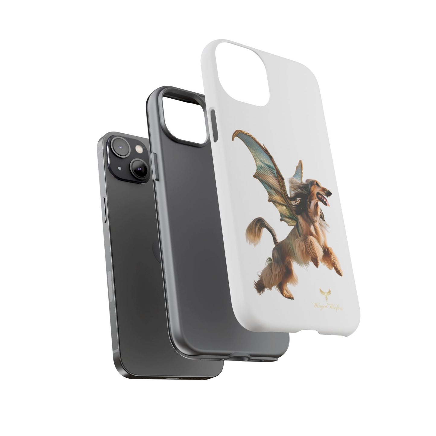 Magical Afghan Hound Dog Phone Case - Tough Cases with Winged Design