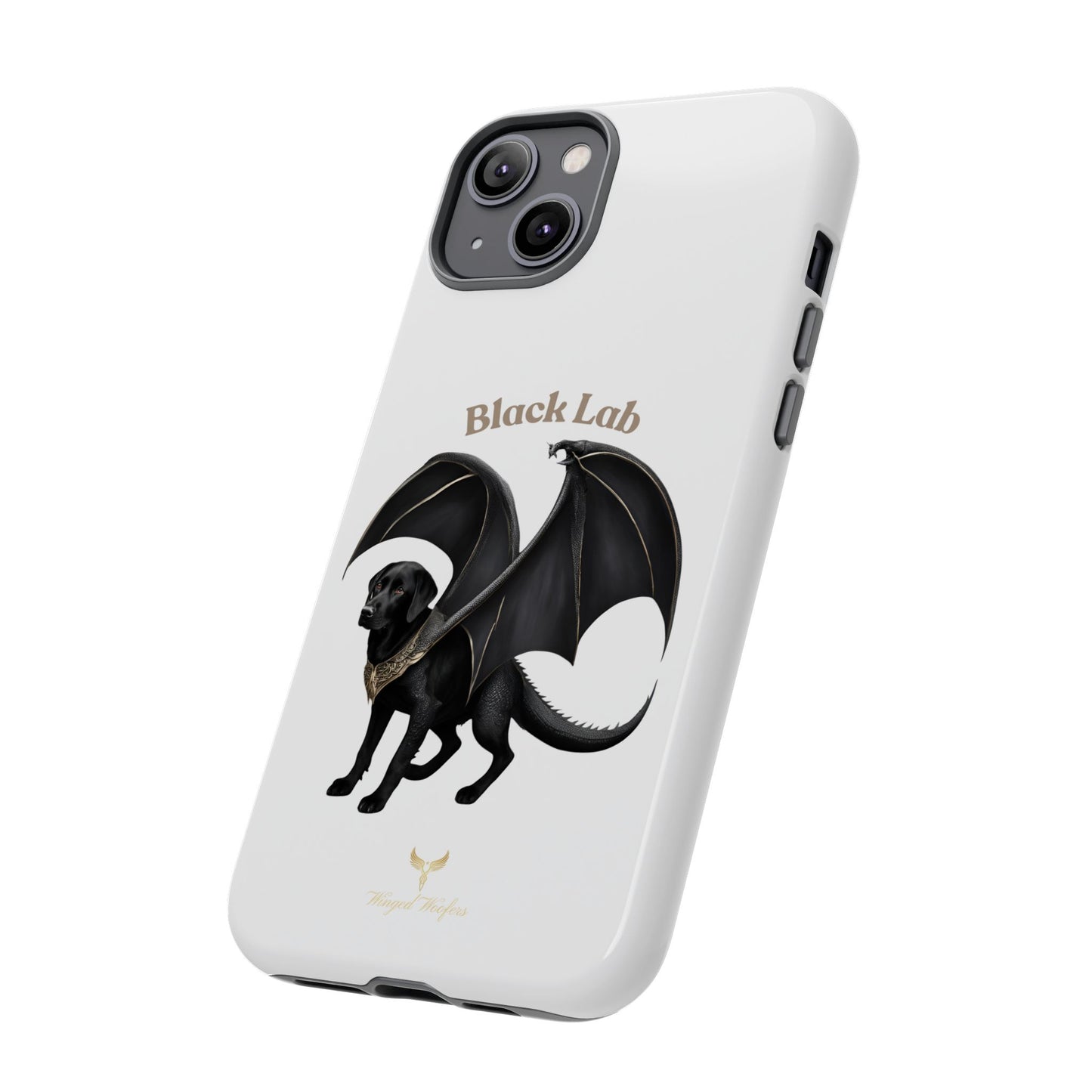 Black Labrador Dragon Case - Tough Phone Case for Pet Lovers