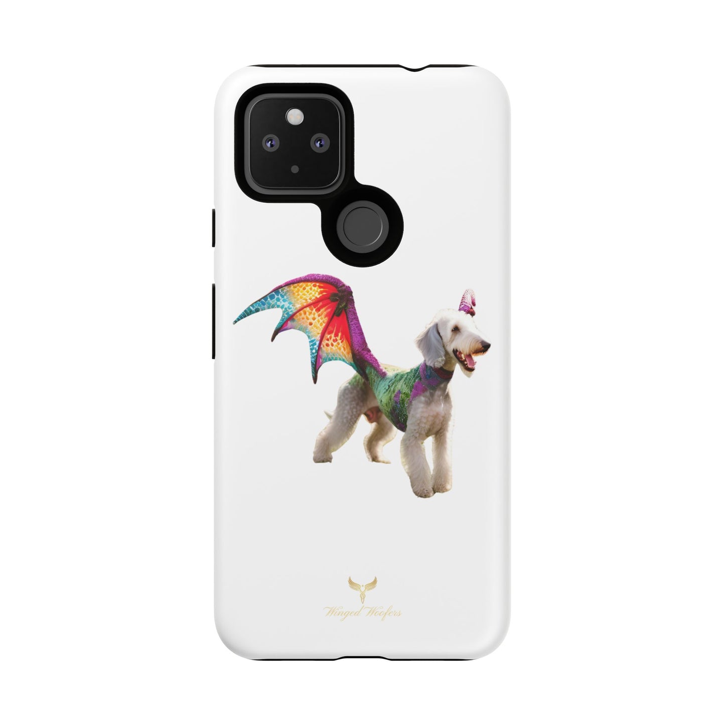 Mythical Bedlington Terrier with Wings Dog iPhone Case | Tough Cases for Pet Lovers