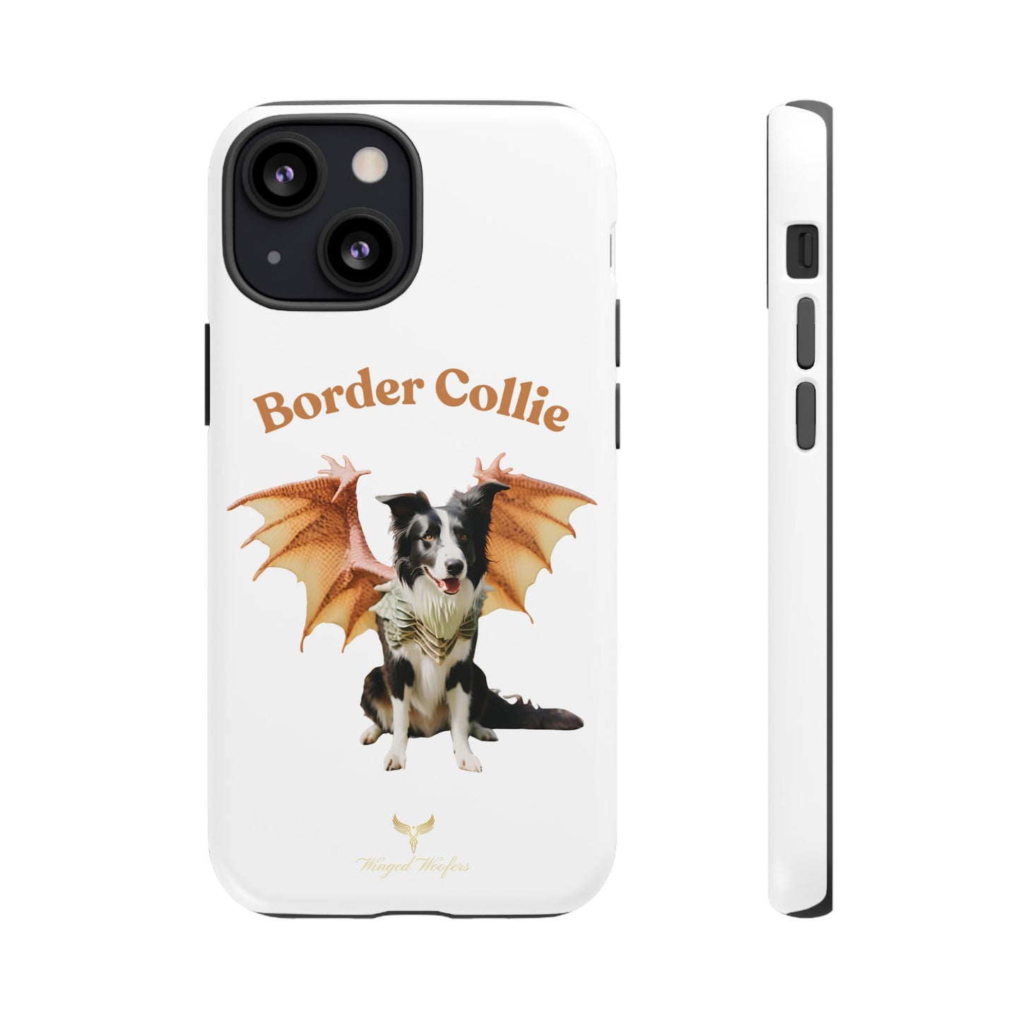 Border Collie Dragon Phone Case - Tough Cases for Dog Lovers