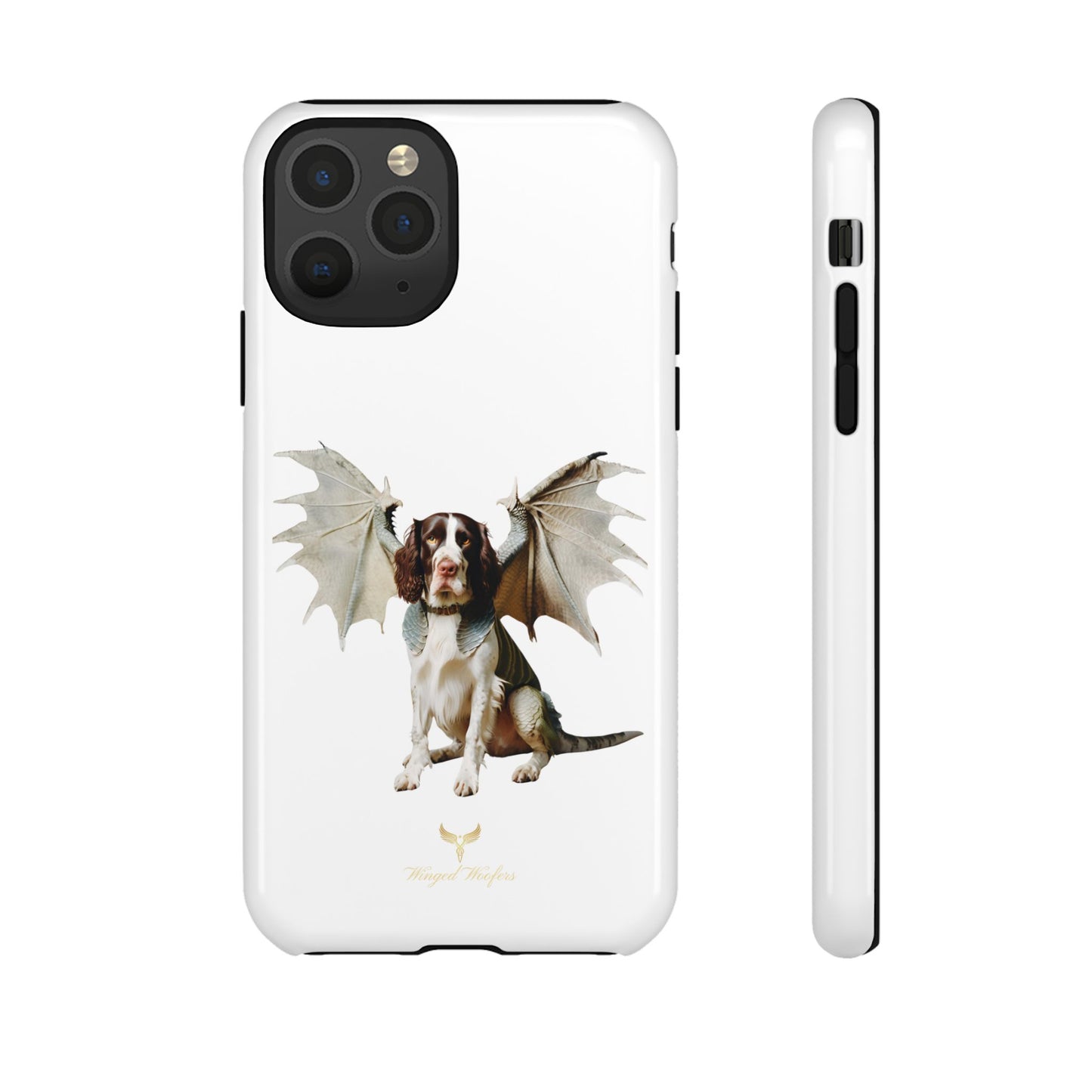 Fantasy Springer Spaniel Dog Phone Case - Tough Cases with Winged Companion Design