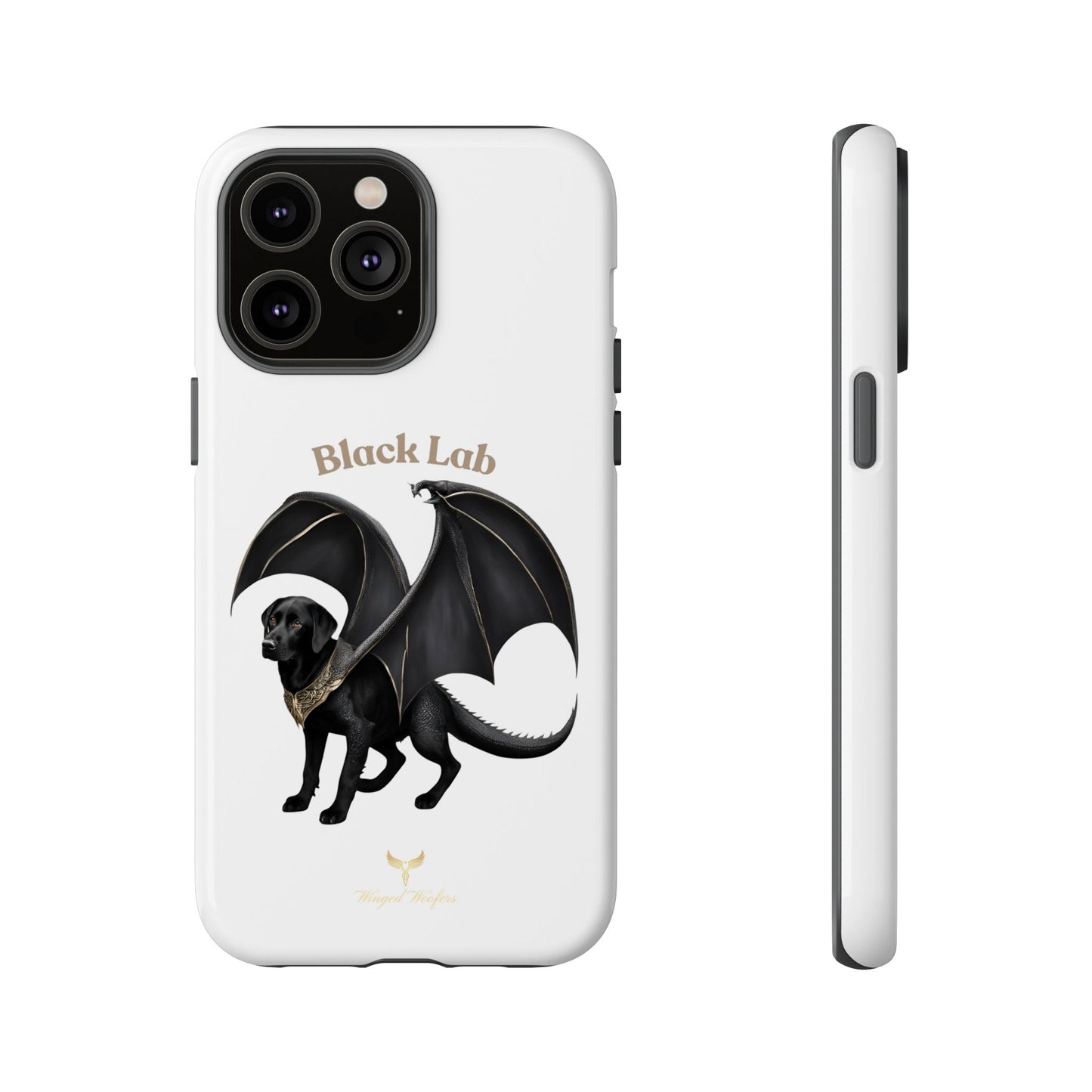 Black Labrador Dragon Case - Tough Phone Case for Pet Lovers