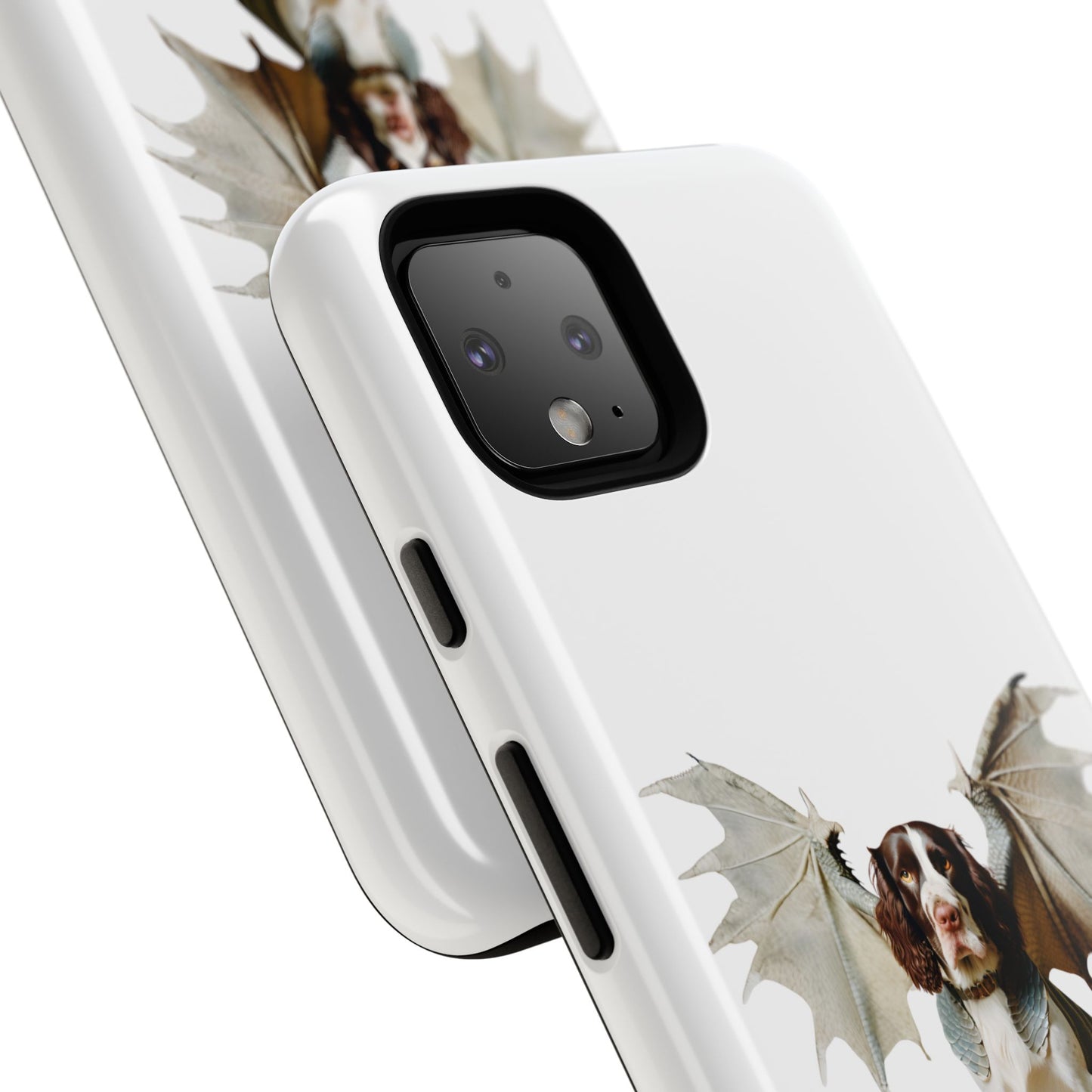 Fantasy Springer Spaniel Dog Phone Case - Tough Cases with Winged Companion Design