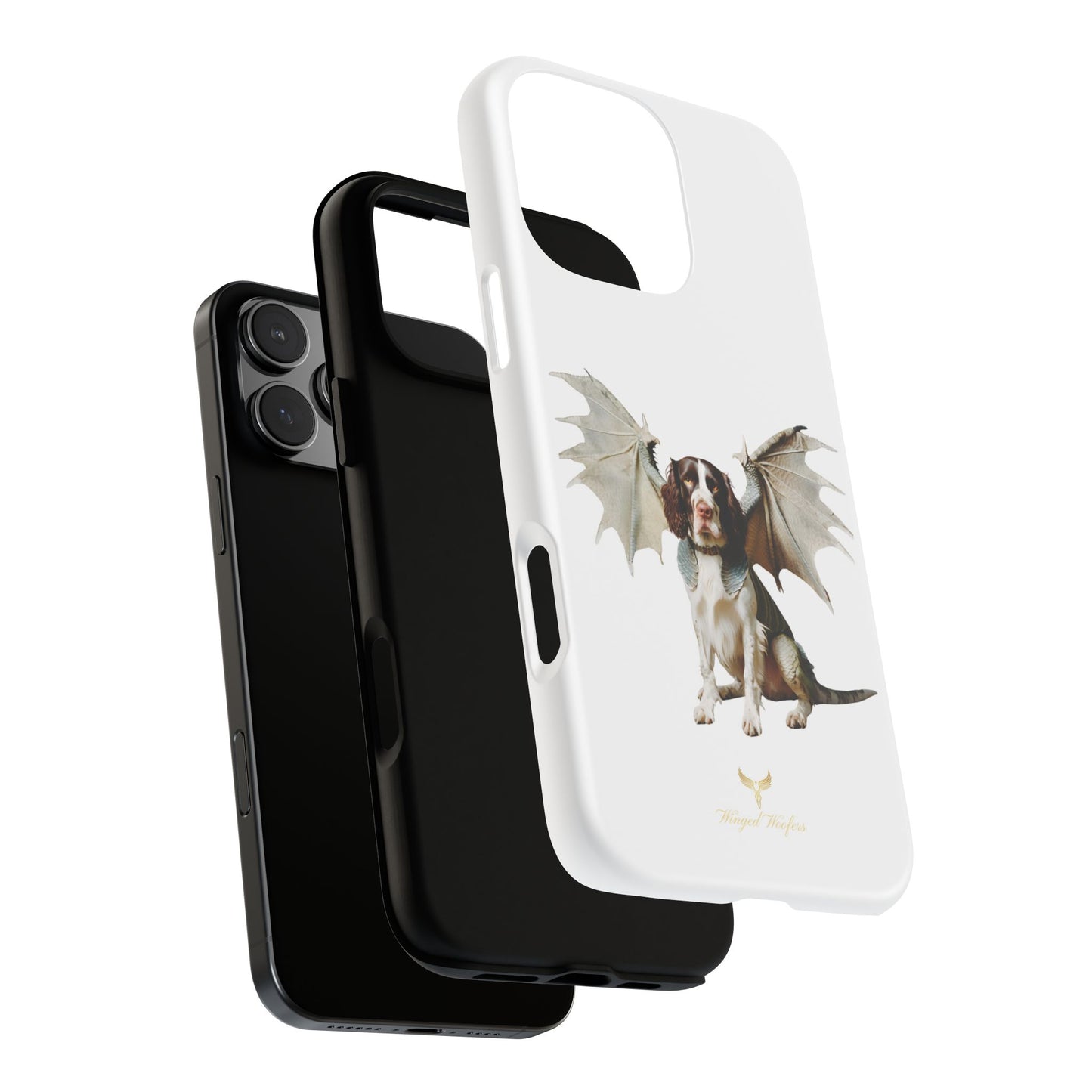 Fantasy Springer Spaniel Dog Phone Case - Tough Cases with Winged Companion Design