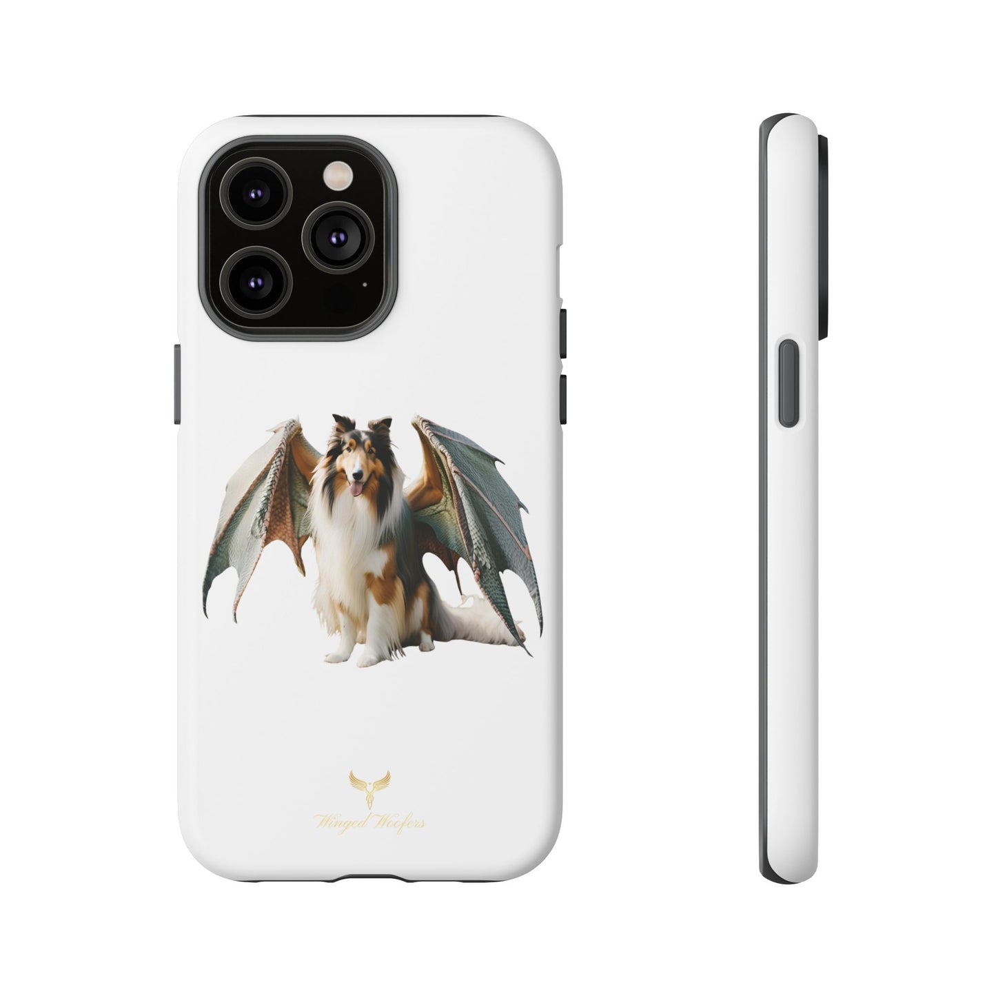 Majestic Dragon Wing Rough Collie Dog Phone Case - Tough Cases for Pet Lovers