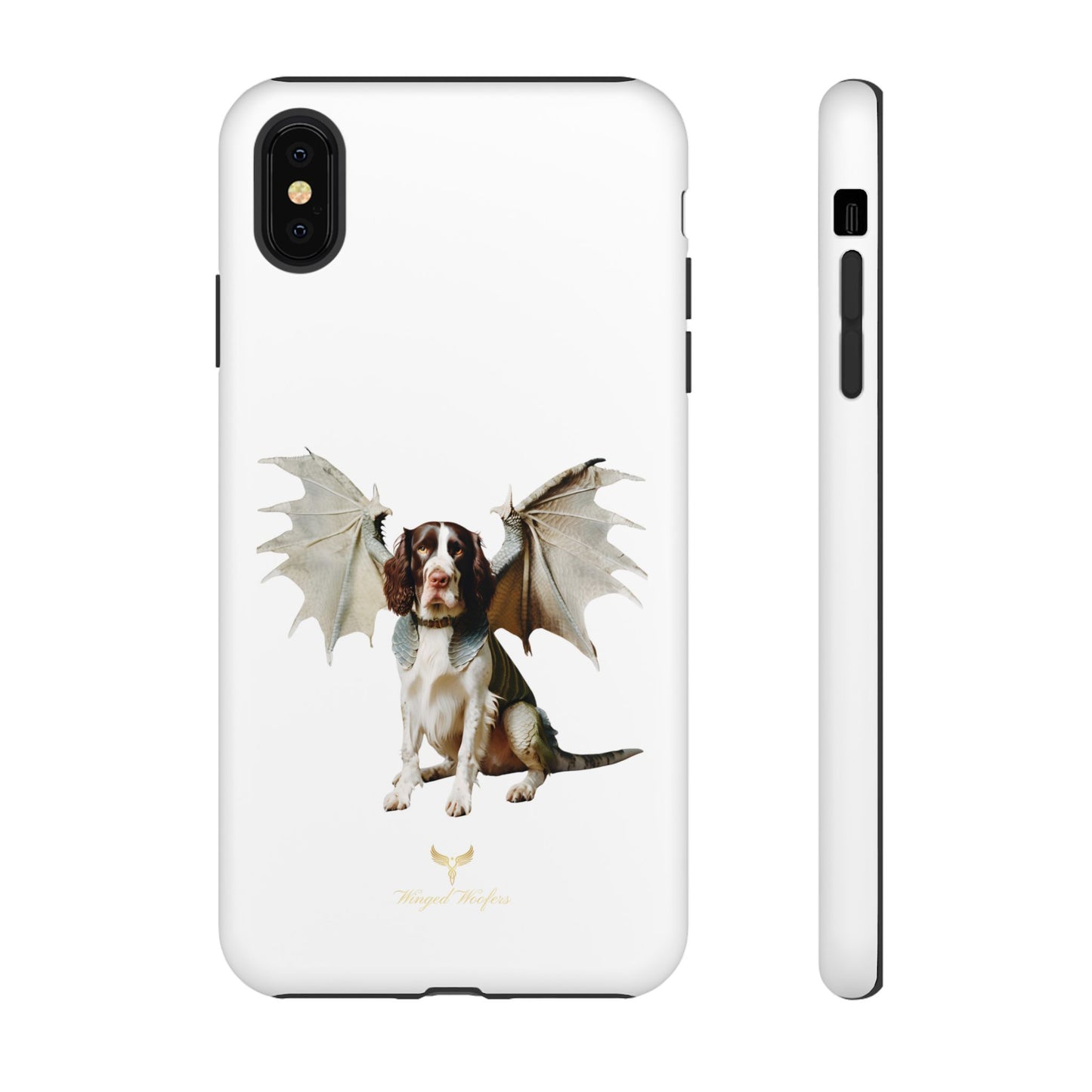 Fantasy Springer Spaniel Dog Phone Case - Tough Cases with Winged Companion Design