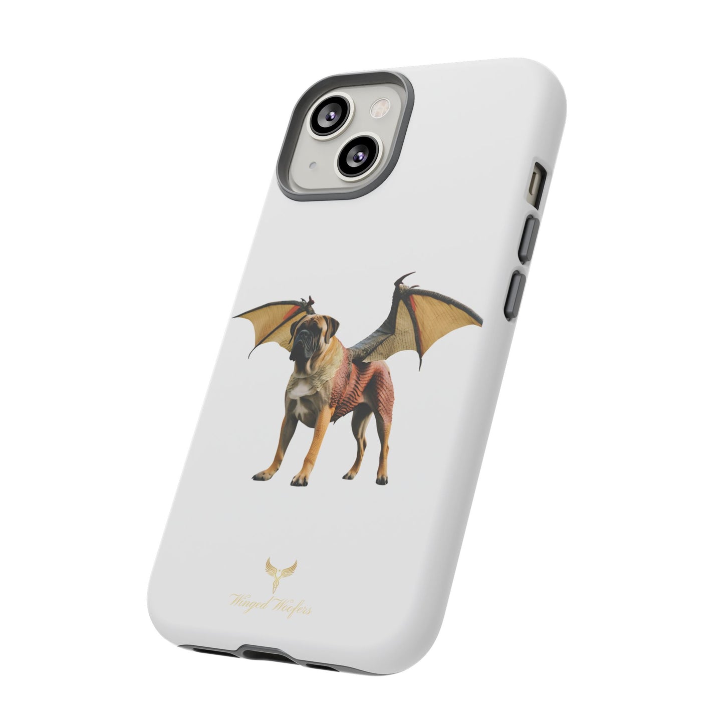 Fantasy Bullmastiff Dog Dragon Phone Case - Tough Cases with Winged Design