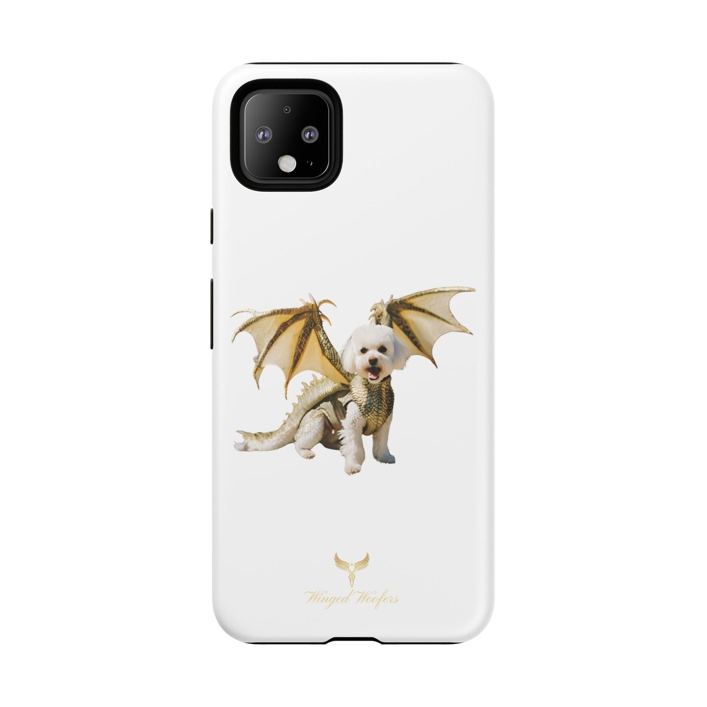 Cute Dragon Bichon Frisé Dog Phone Case - Tough and Stylish Pet-Themed Cover