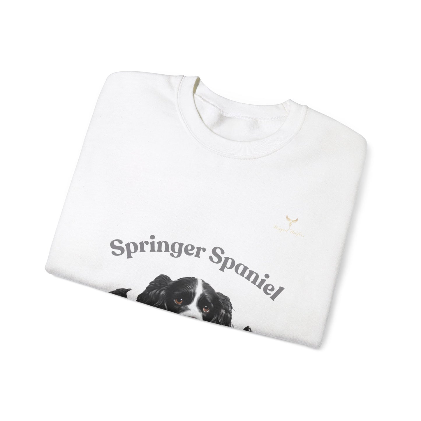 Springer Spaniel Wings Unisex Crewneck Sweatshirt - Cozy Pet Lover Gift