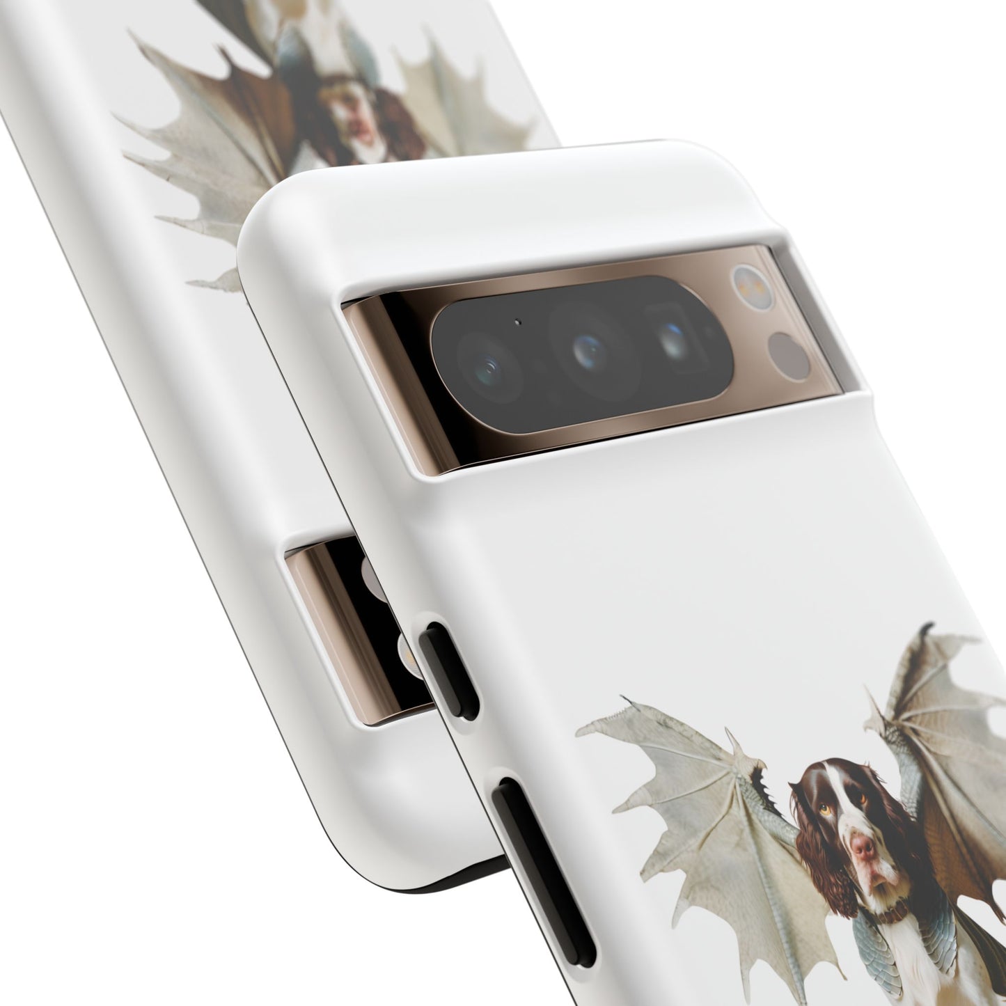 Fantasy Springer Spaniel Dog Phone Case - Tough Cases with Winged Companion Design