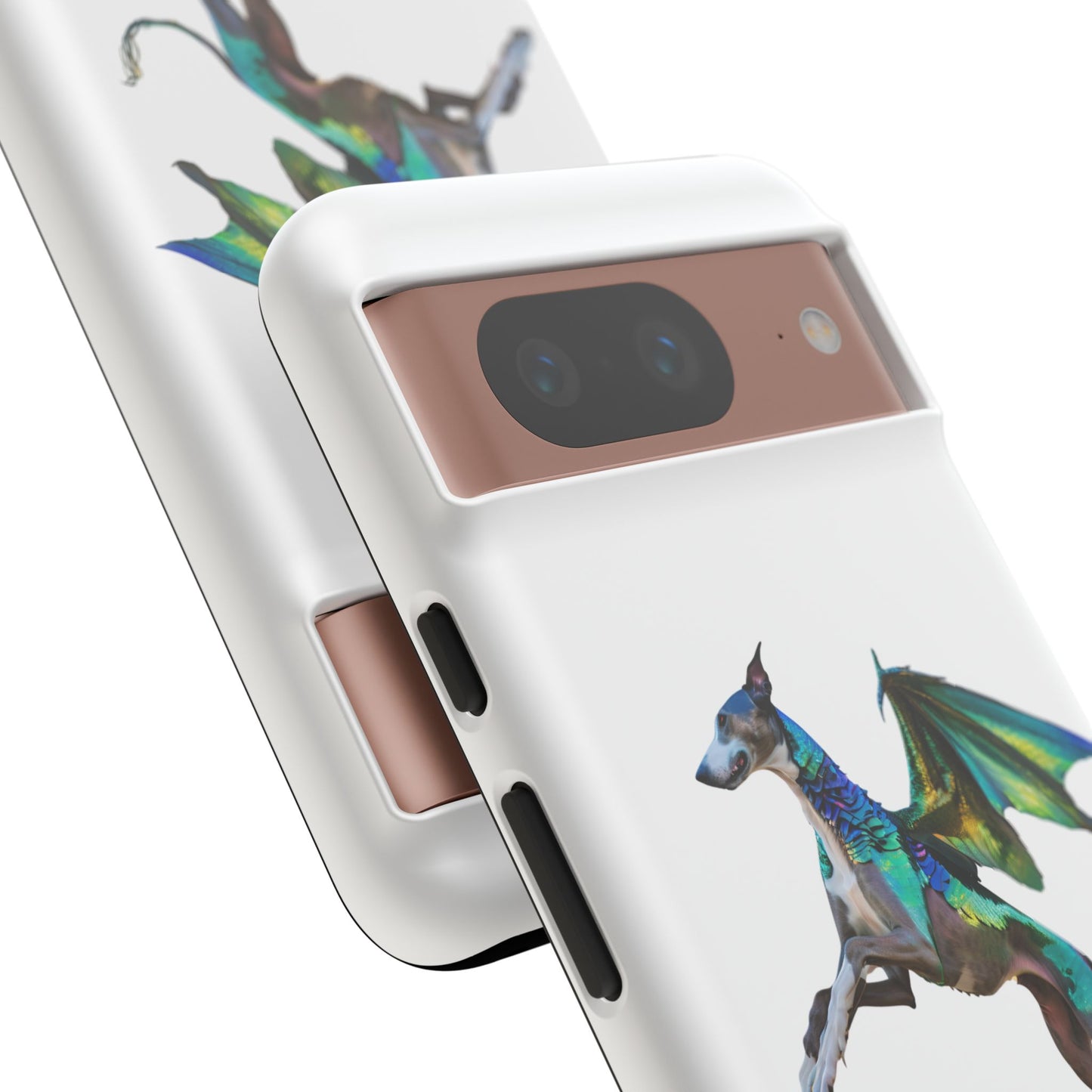 Fantasy Greyhound Dog Phone Case - Whimsical Winged Design for Pet Lovers