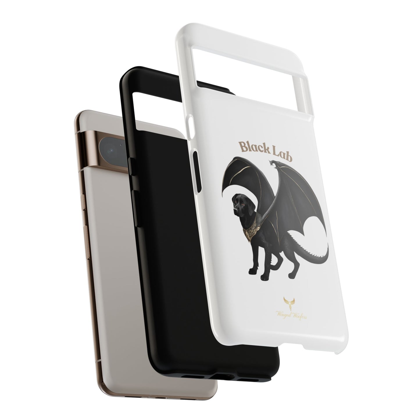 Black Labrador Dragon Case - Tough Phone Case for Pet Lovers