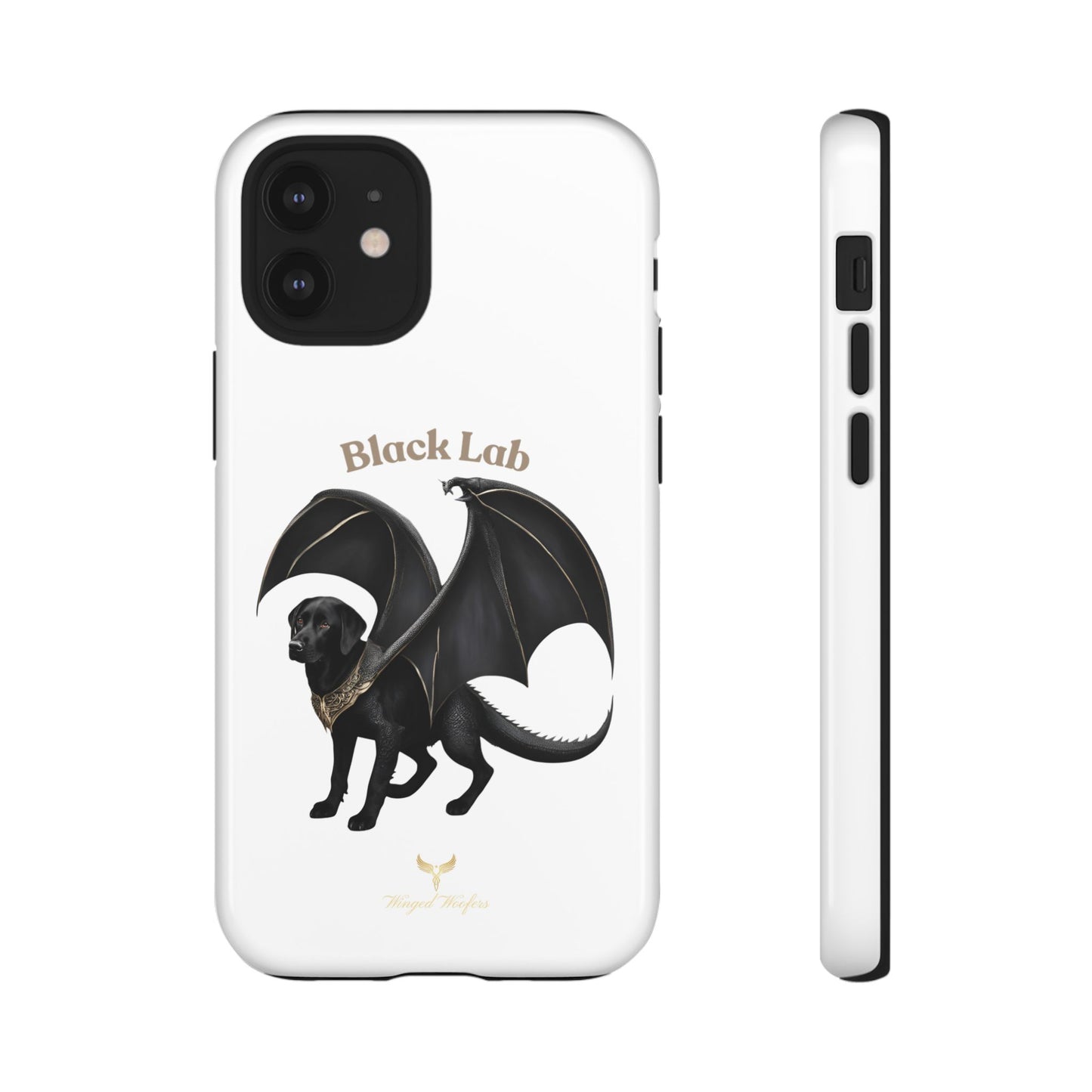 Black Labrador Dragon Case - Tough Phone Case for Pet Lovers