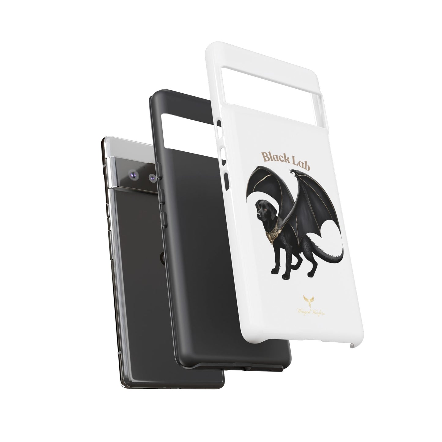 Black Labrador Dragon Case - Tough Phone Case for Pet Lovers