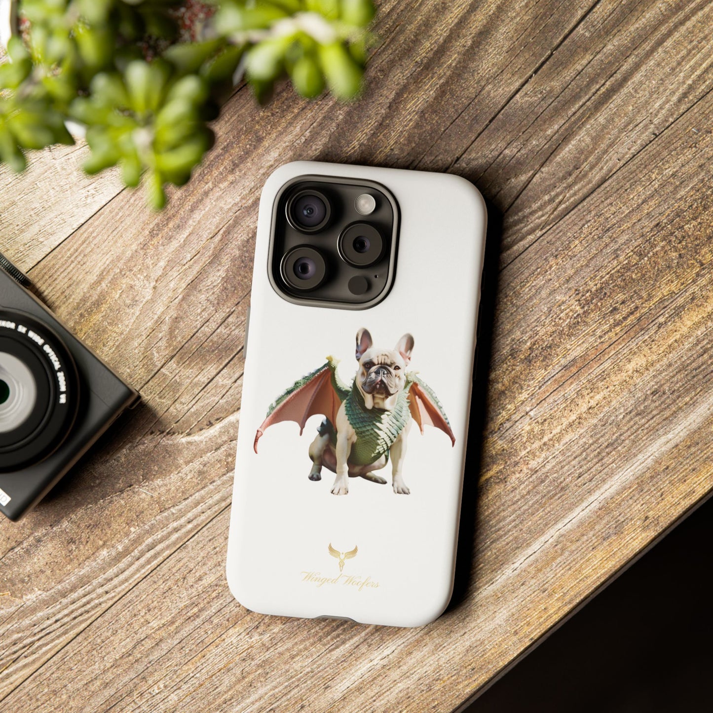 Fantasy French Bulldog Pet Phone Case with Dog in Wings Design