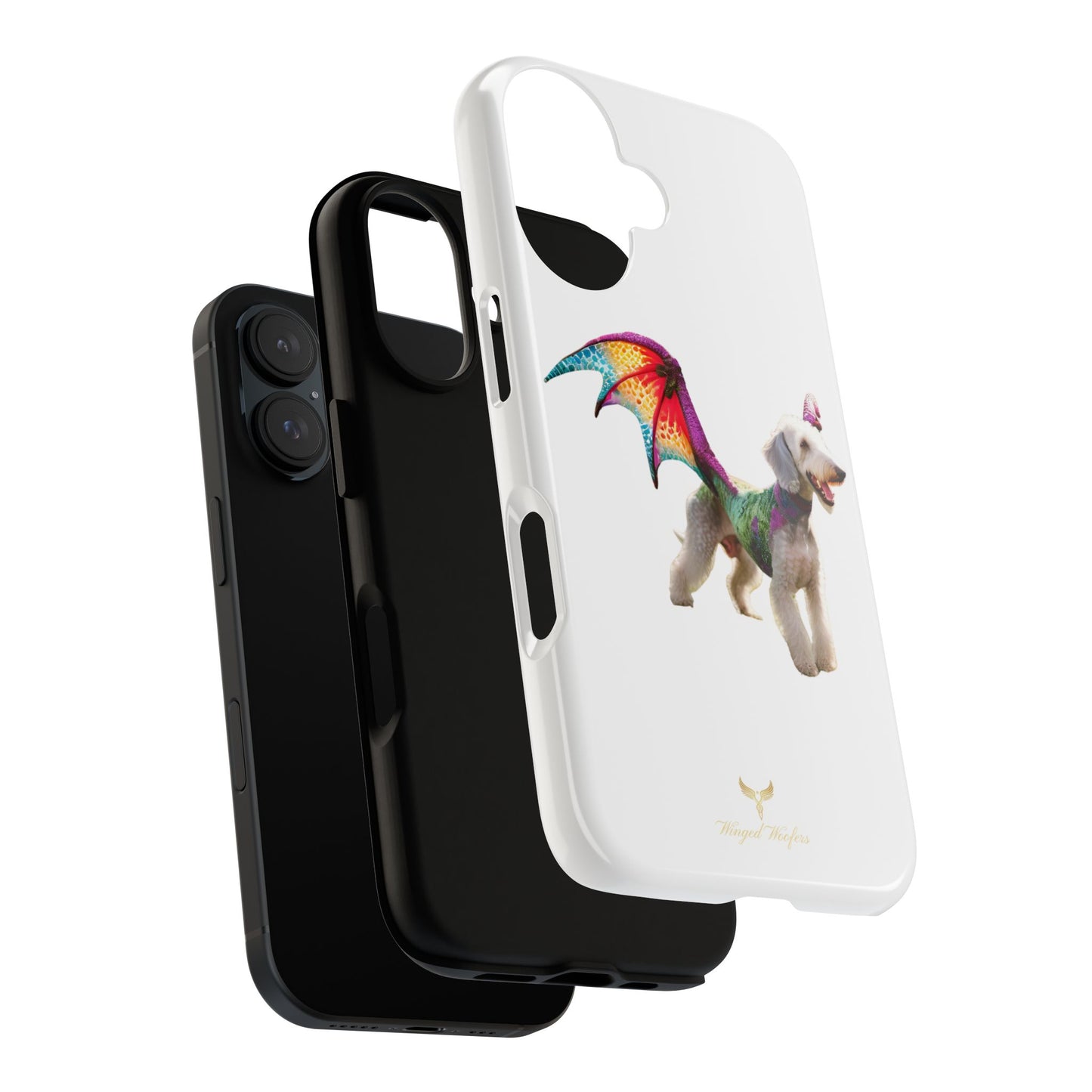 Mythical Bedlington Terrier with Wings Dog iPhone Case | Tough Cases for Pet Lovers