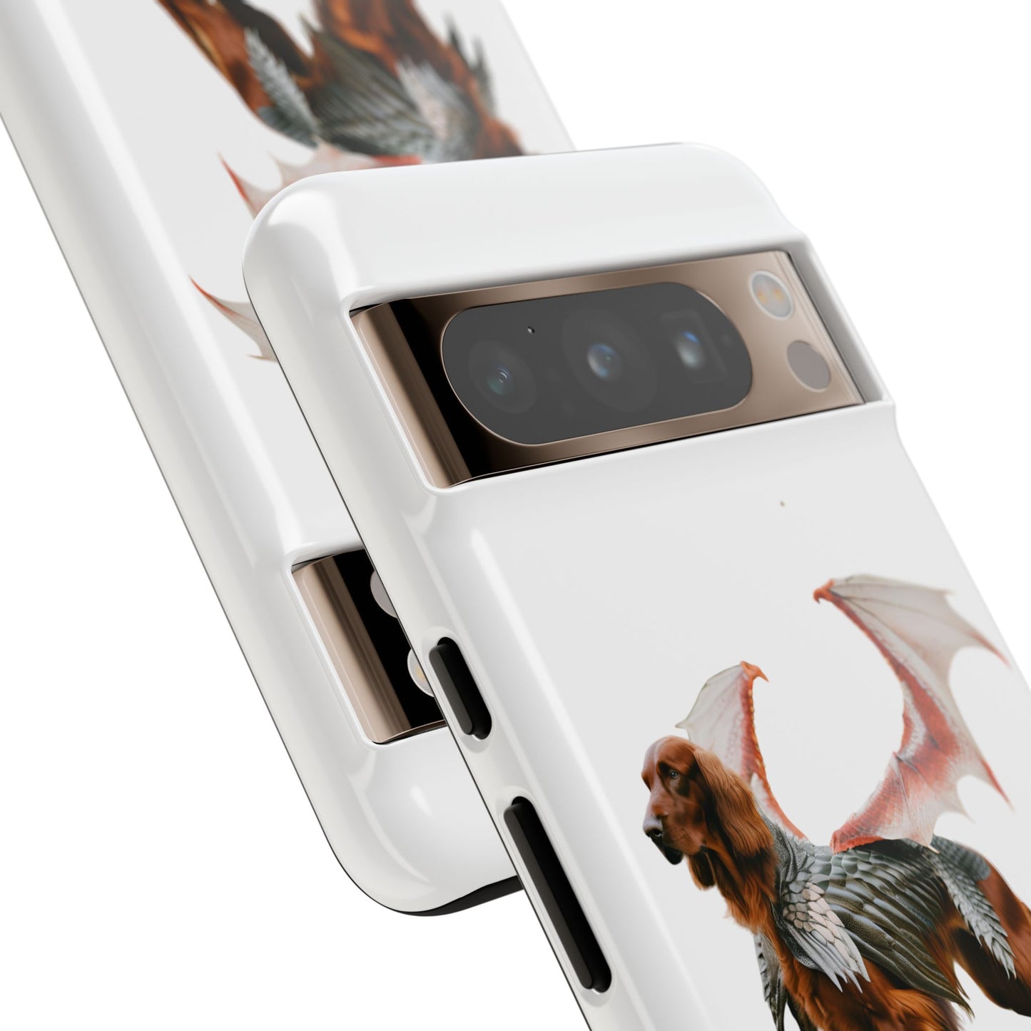 Fantasy Irish Setter with Dragon Wings Phone Case - Tough Cases with Winged Dog Design