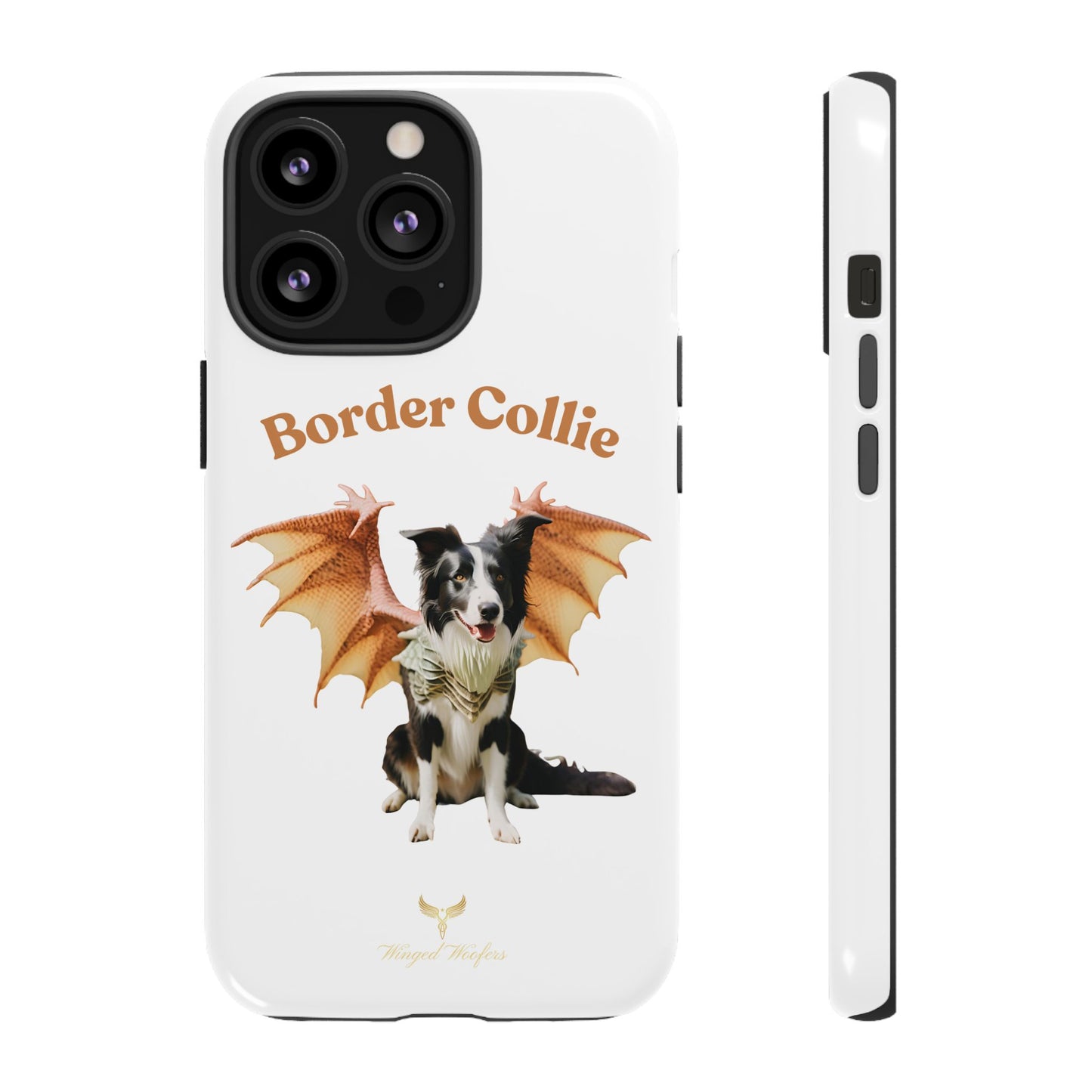 Border Collie Dragon Phone Case - Tough Cases for Dog Lovers