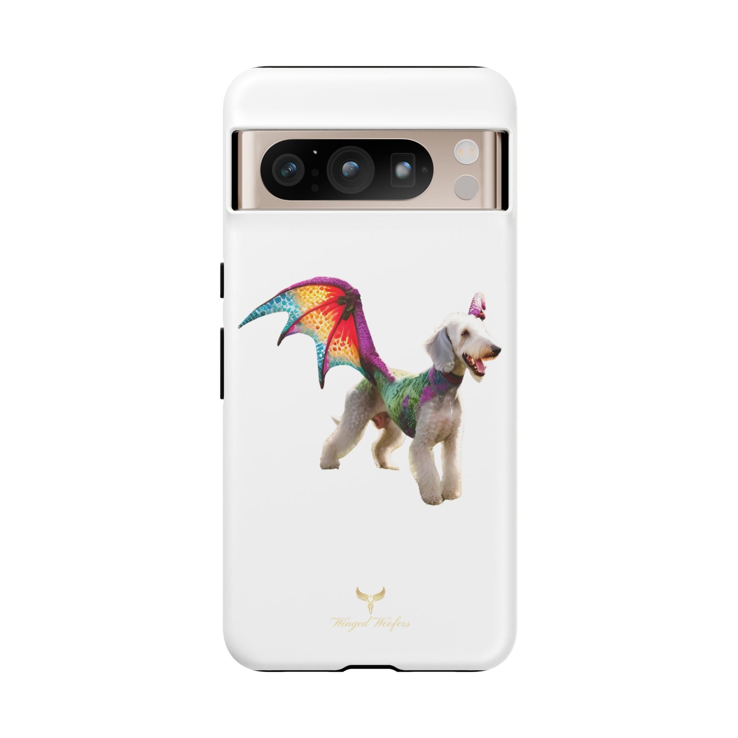 Mythical Bedlington Terrier with Wings Dog iPhone Case | Tough Cases for Pet Lovers