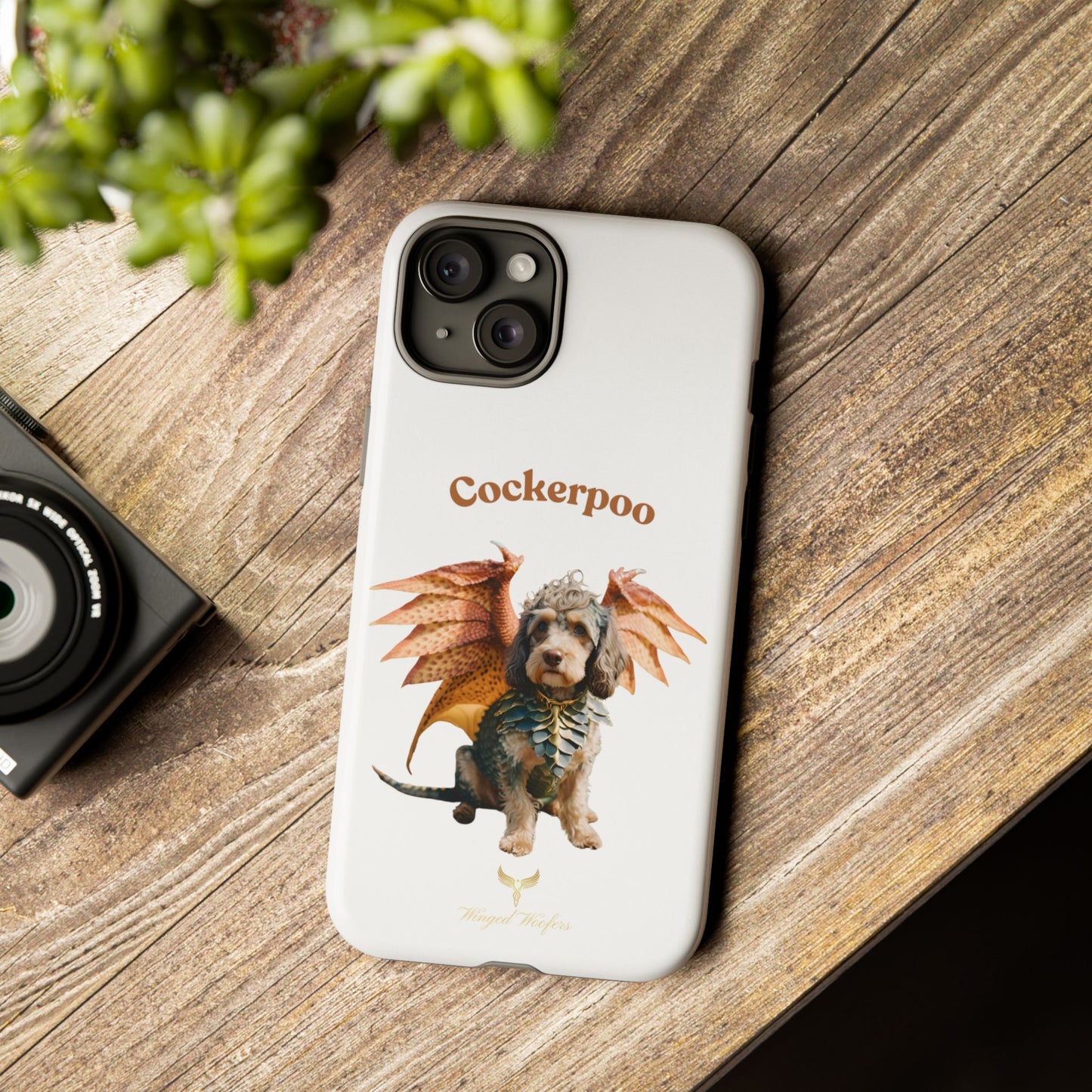 Cockerpoo Dragon Phone Case – Tough & Whimsical Pet Lover Gift