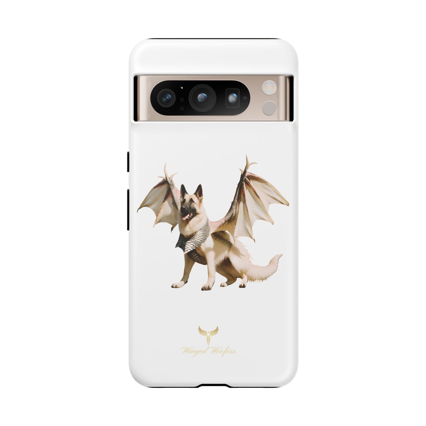 Magical White German Shepherd Dragon Dog Phone Case - Tough, Stylish Protection