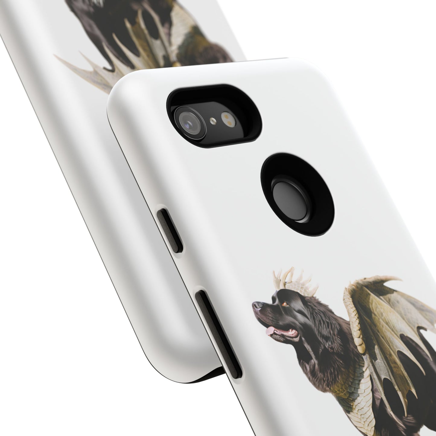 Magical Newfoundland Dog Phone Case - Tough & Stylish Cover with Winged Canine Design