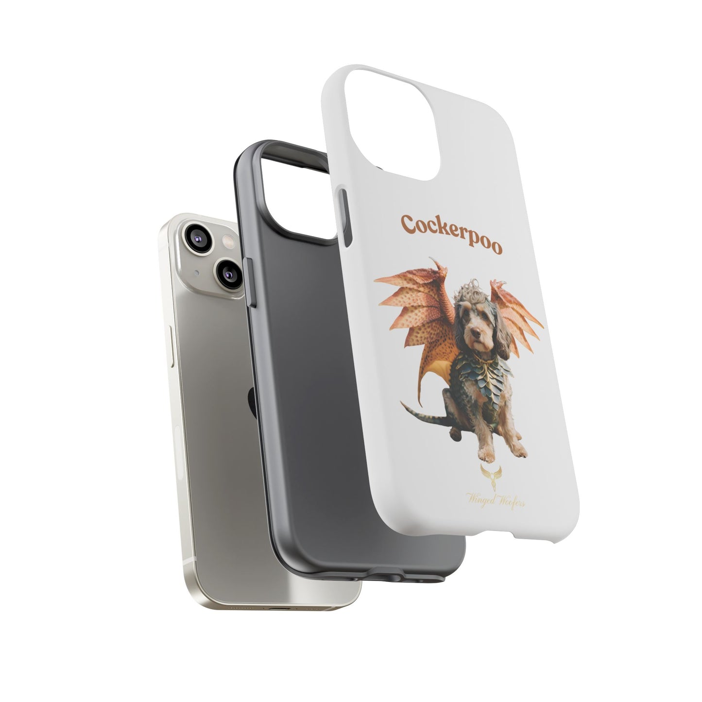 Cockerpoo Dragon Phone Case – Tough & Whimsical Pet Lover Gift