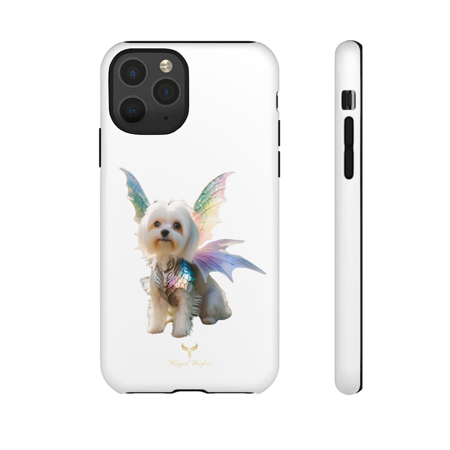 Maltese Dog with Wings Tough Phone Cases