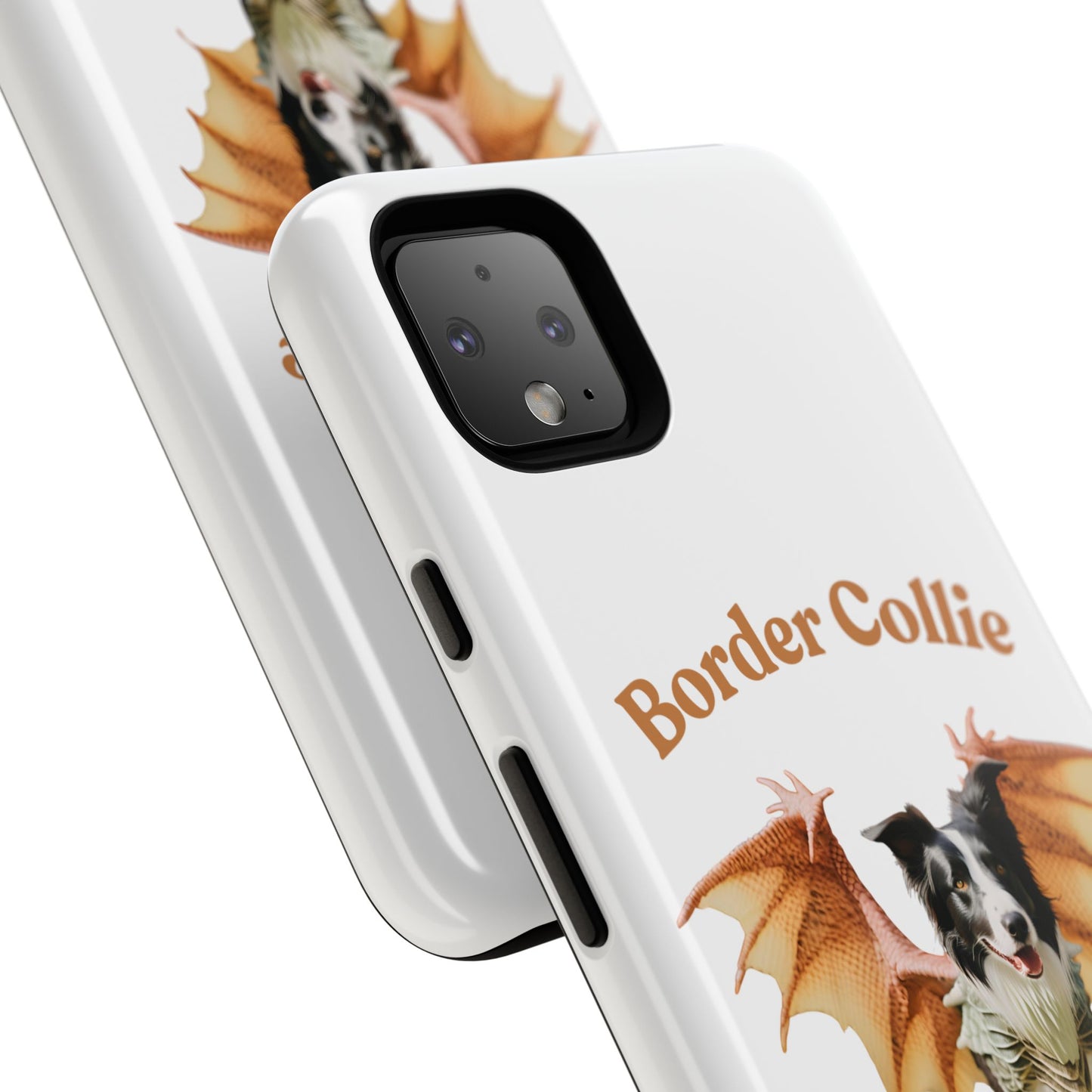 Border Collie Dragon Phone Case - Tough Cases for Dog Lovers