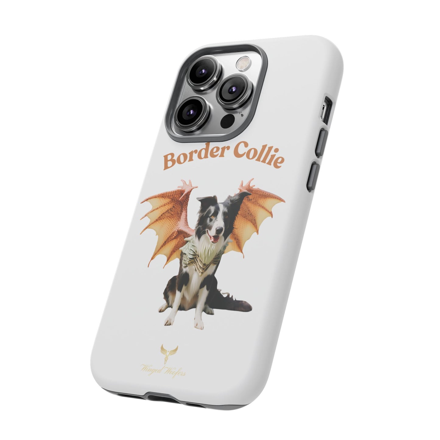 Border Collie Dragon Phone Case - Tough Cases for Dog Lovers