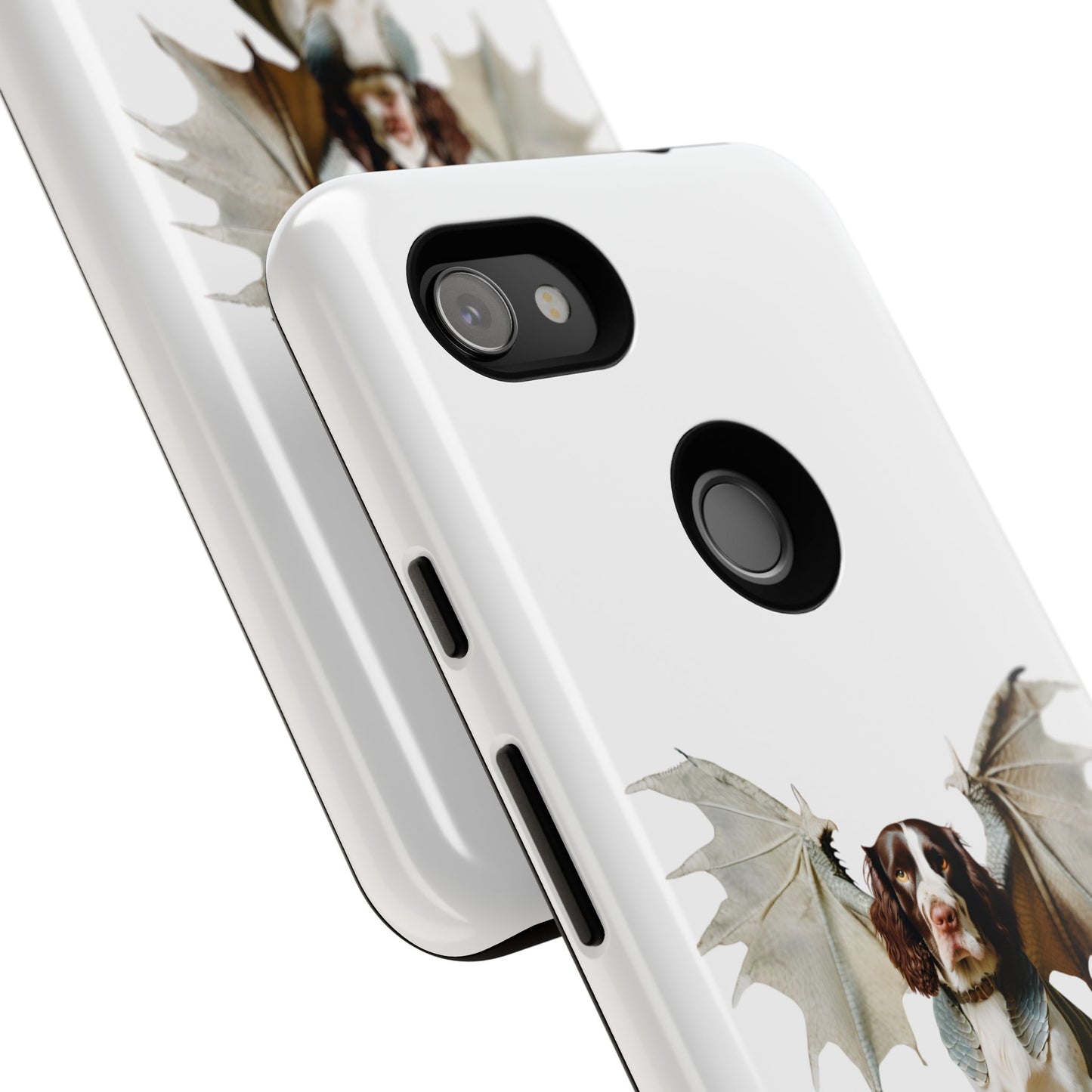 Fantasy Springer Spaniel Dog Phone Case - Tough Cases with Winged Companion Design