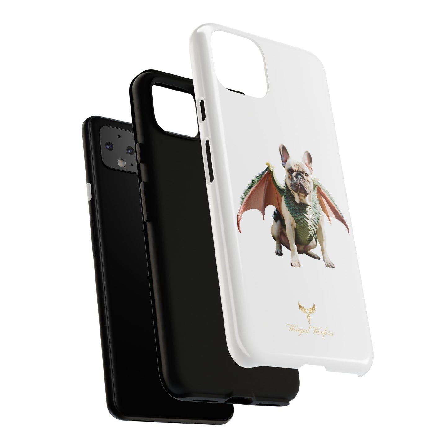 Fantasy French Bulldog Pet Phone Case with Dog in Wings Design