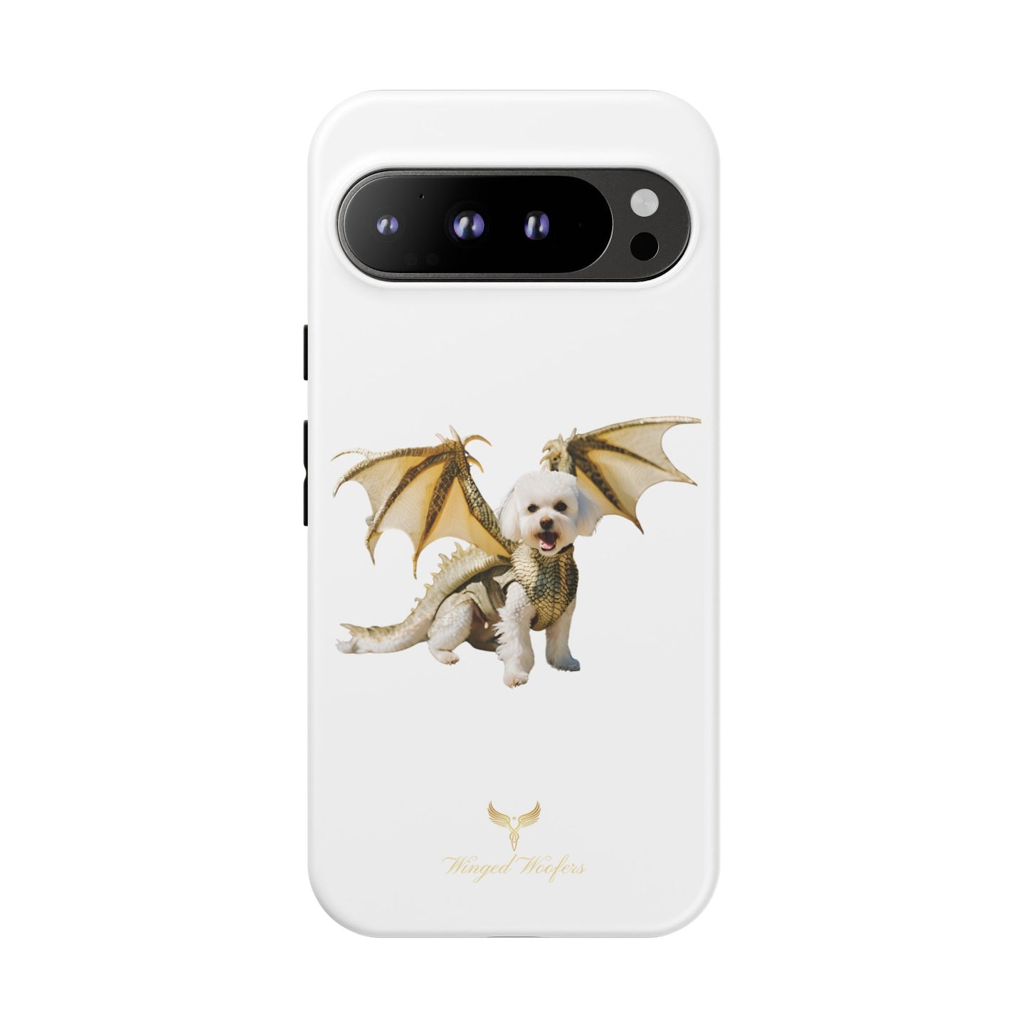 Cute Dragon Bichon Frisé Dog Phone Case - Tough and Stylish Pet-Themed Cover