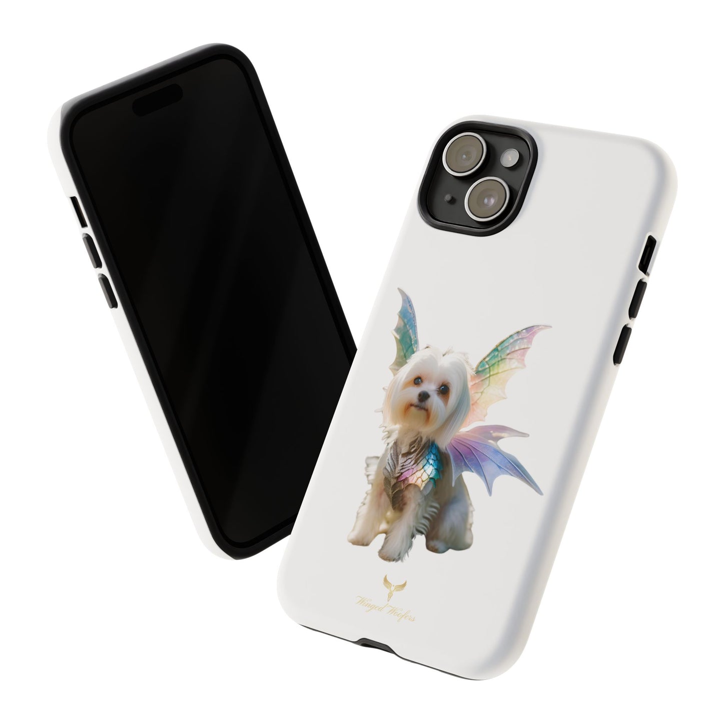 Maltese Dog with Wings Tough Phone Cases