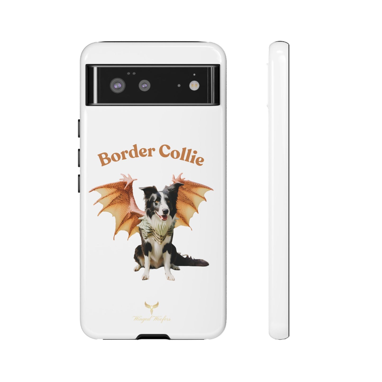 Border Collie Dragon Phone Case - Tough Cases for Dog Lovers