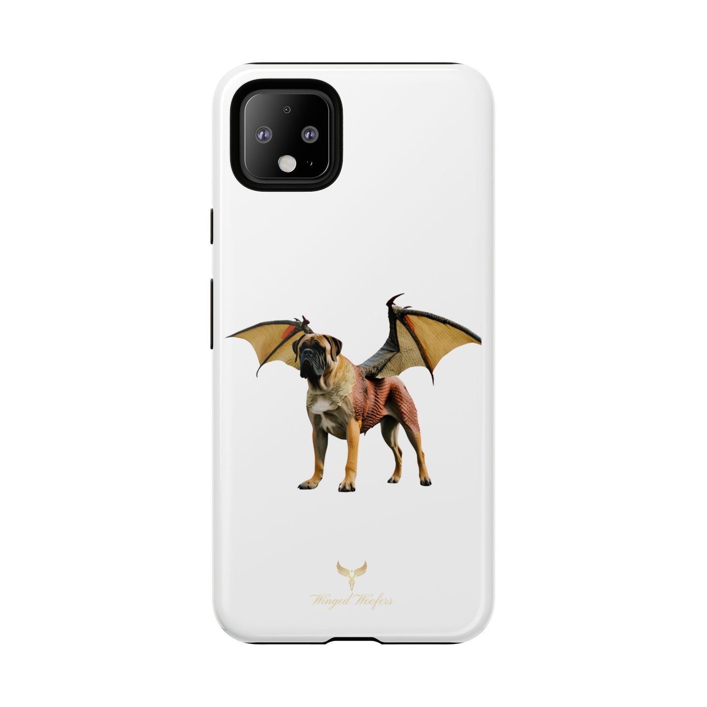 Fantasy Bullmastiff Dog Dragon Phone Case - Tough Cases with Winged Design