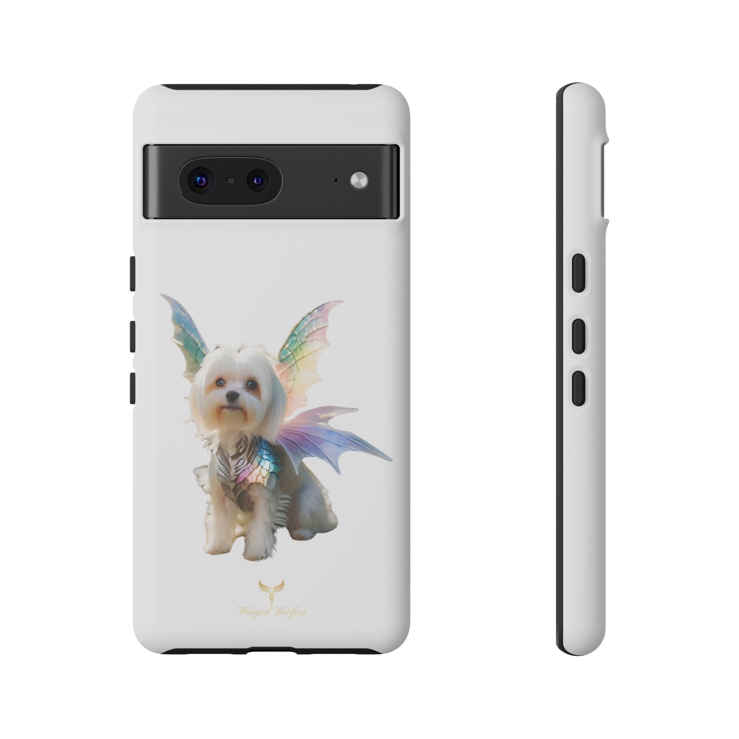 Maltese Dog with Wings Tough Phone Cases