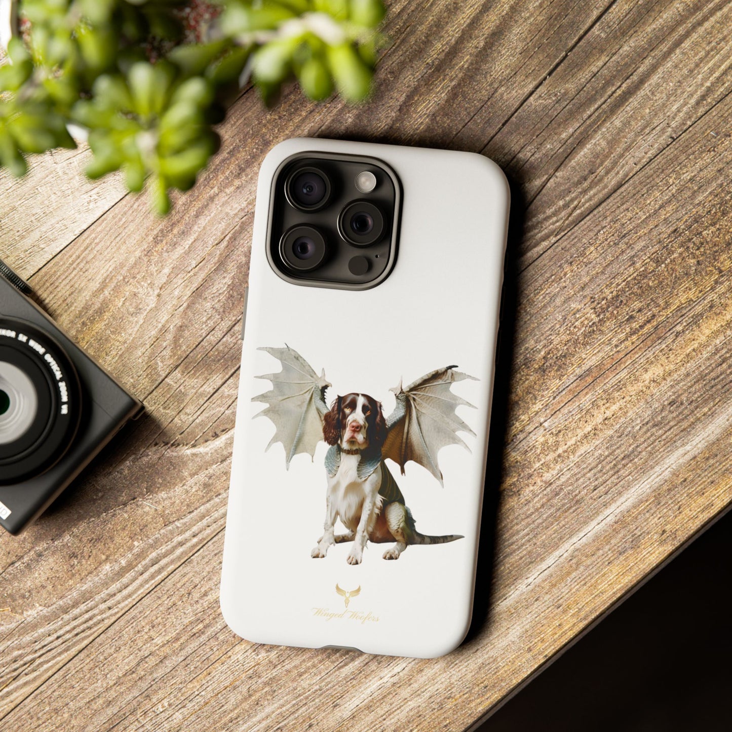 Fantasy Springer Spaniel Dog Phone Case - Tough Cases with Winged Companion Design