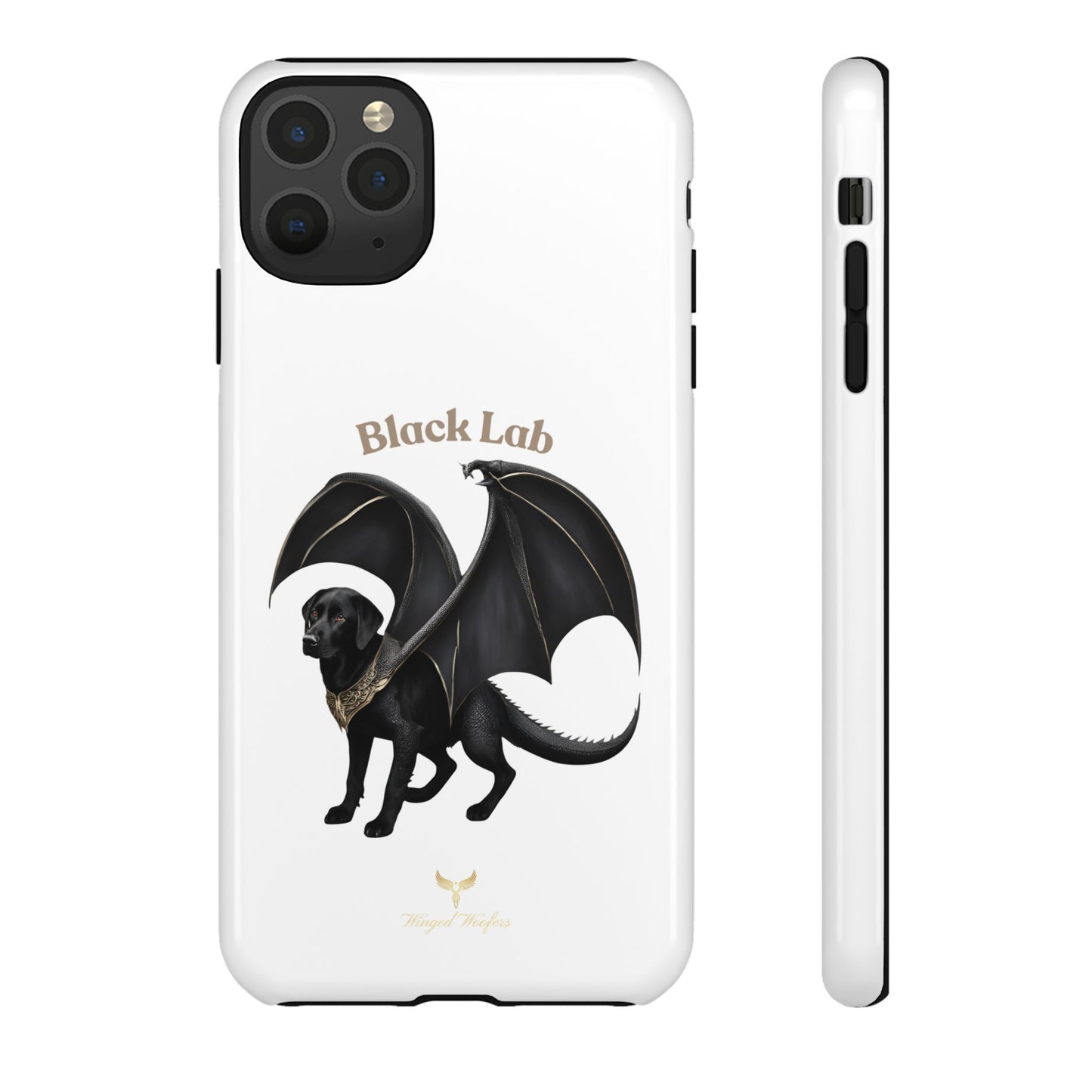 Black Labrador Dragon Case - Tough Phone Case for Pet Lovers