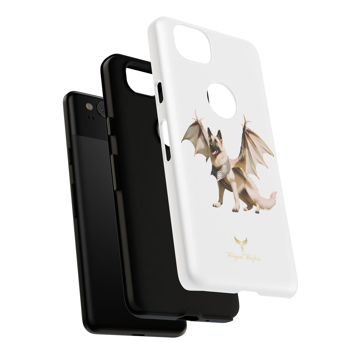 Magical White German Shepherd Dragon Dog Phone Case - Tough, Stylish Protection