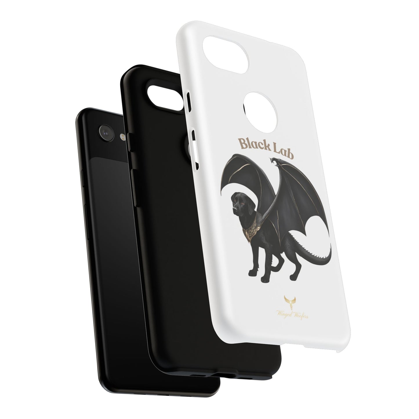 Black Labrador Dragon Case - Tough Phone Case for Pet Lovers