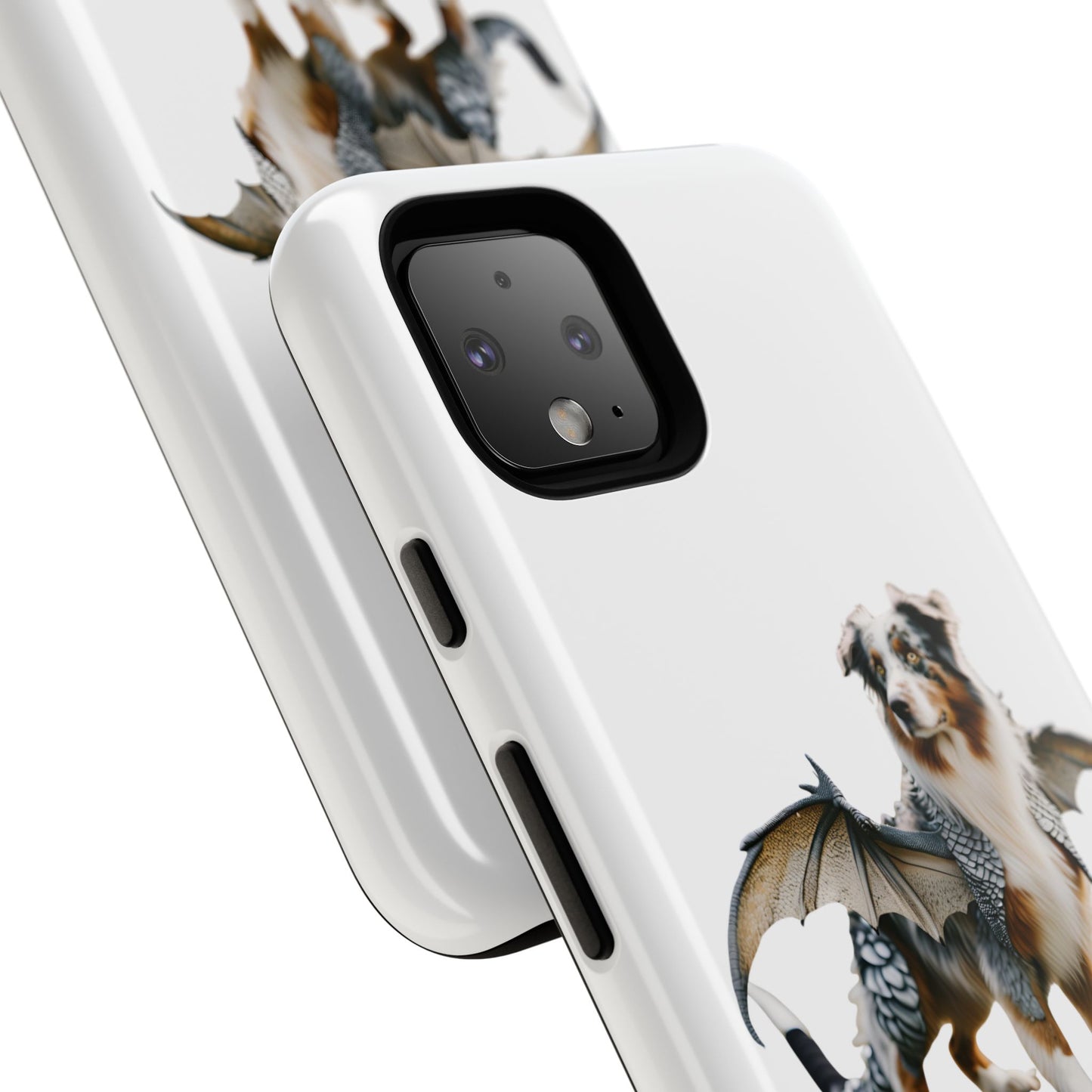 Fantasy Australian Shepherd Dog Phone Case with Wings - Tough Cases for Animal Lovers