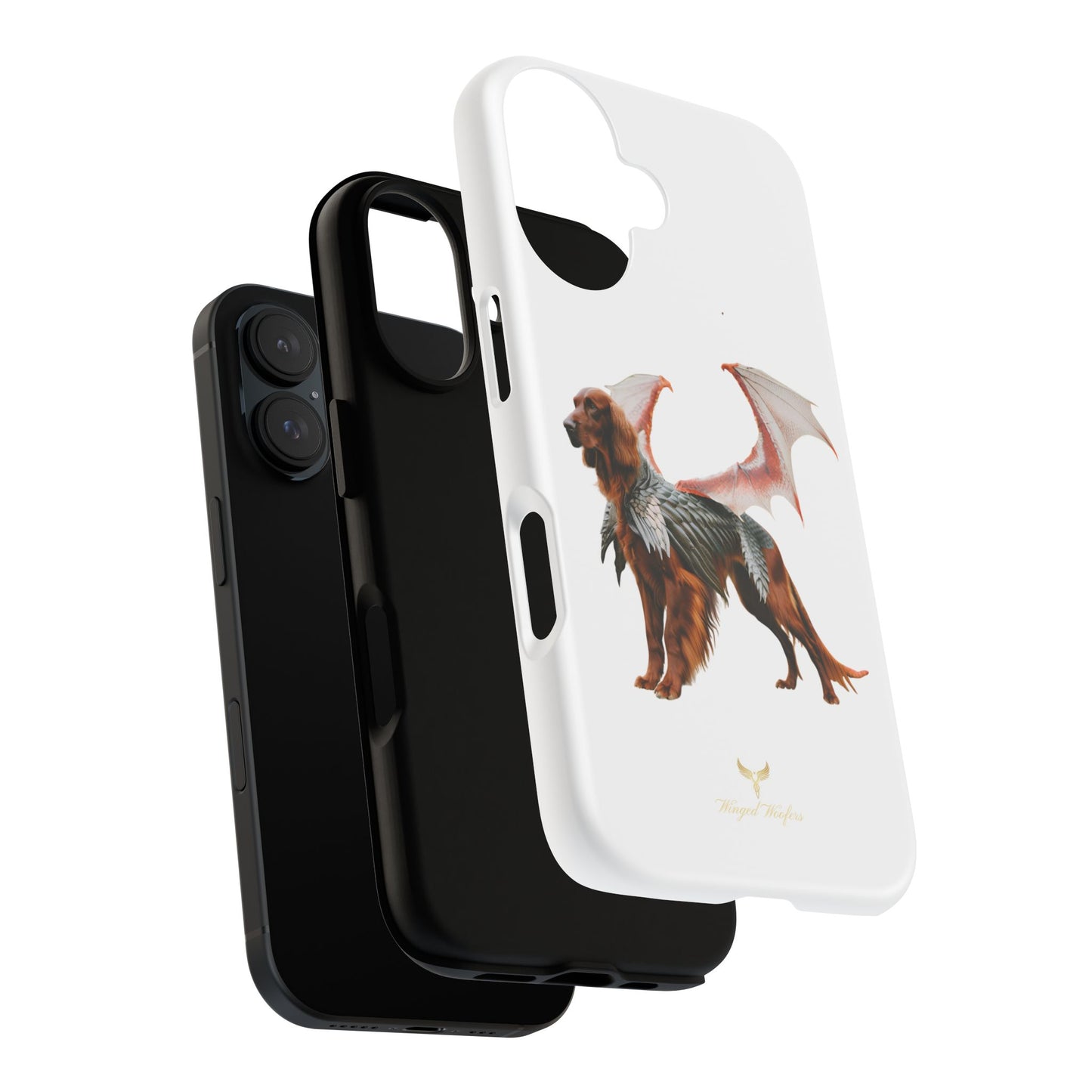 Fantasy Irish Setter with Dragon Wings Phone Case - Tough Cases with Winged Dog Design