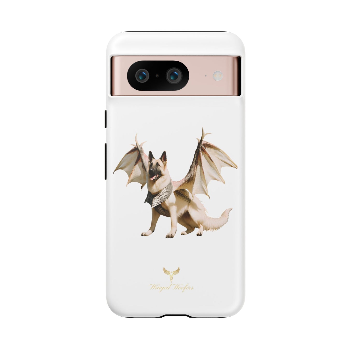 Magical White German Shepherd Dragon Dog Phone Case - Tough, Stylish Protection